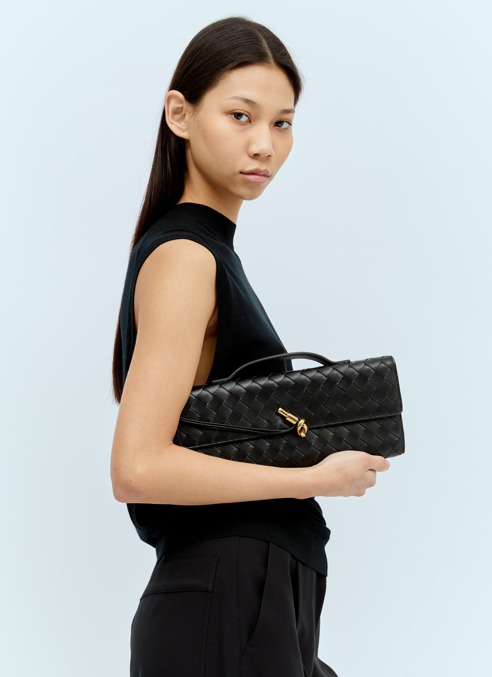 Bottega Veneta Women Buckle Medium Leather Handbag BOTTEGA VENETA