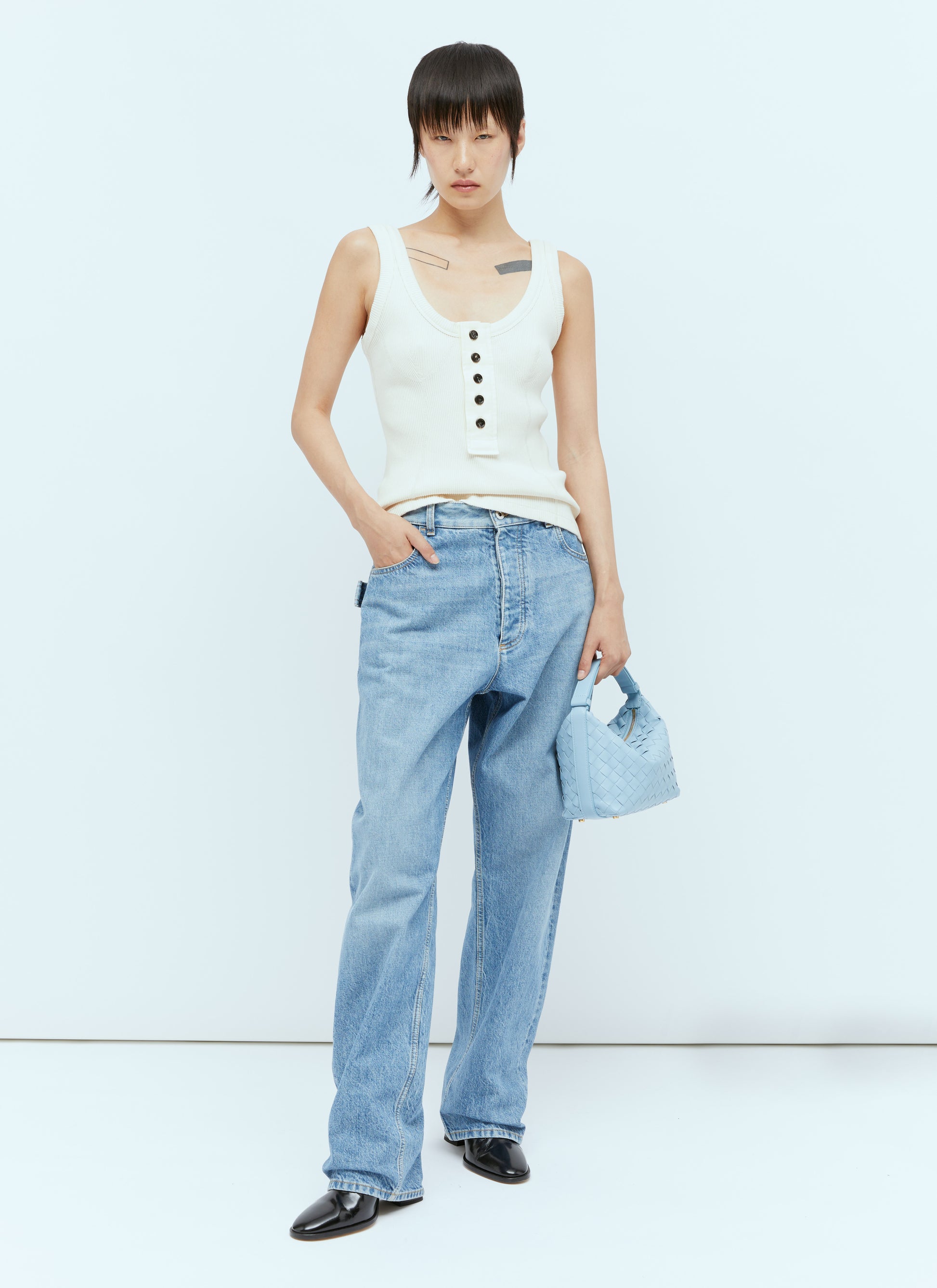 Bottega Veneta Women Raised Placket Tank Top BOTTEGA VENETA