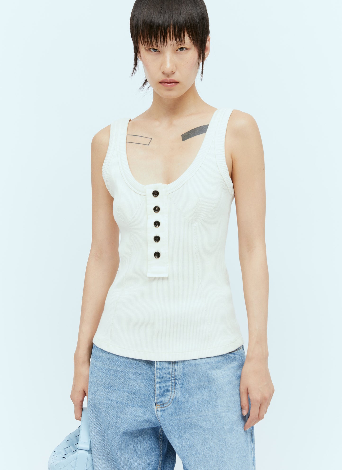 Bottega Veneta Women Raised Placket Tank Top BOTTEGA VENETA