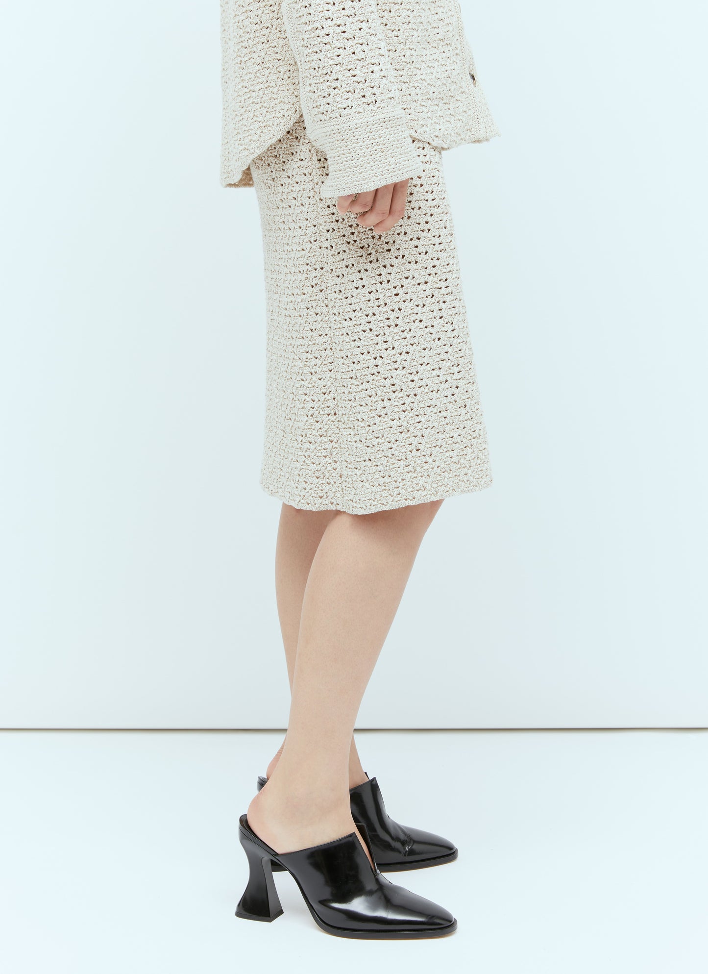 Bottega Veneta Women Textured Knit Wraparound Midi Skirt BOTTEGA VENETA