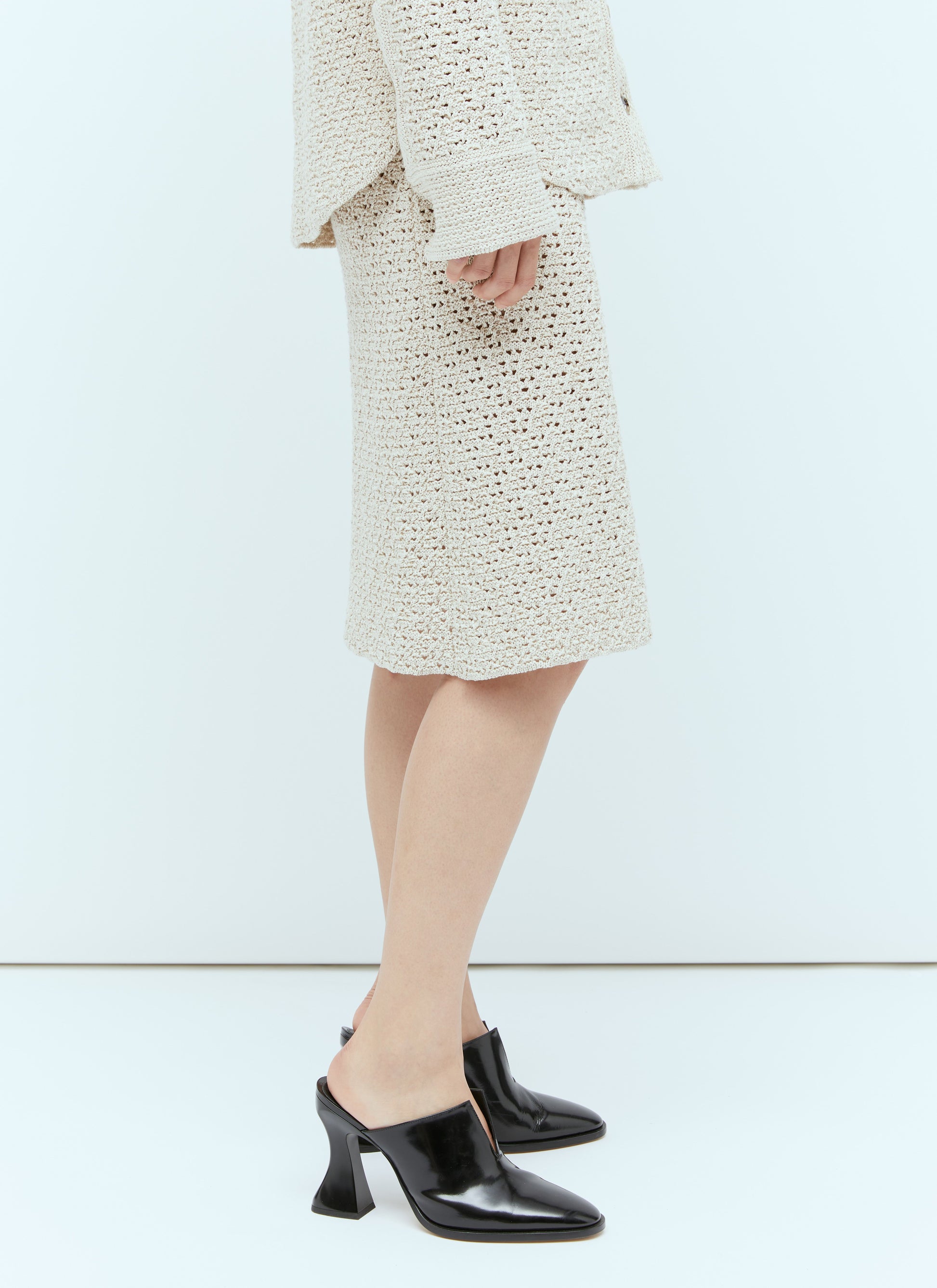 Bottega Veneta Women Textured Knit Wraparound Midi Skirt BOTTEGA VENETA