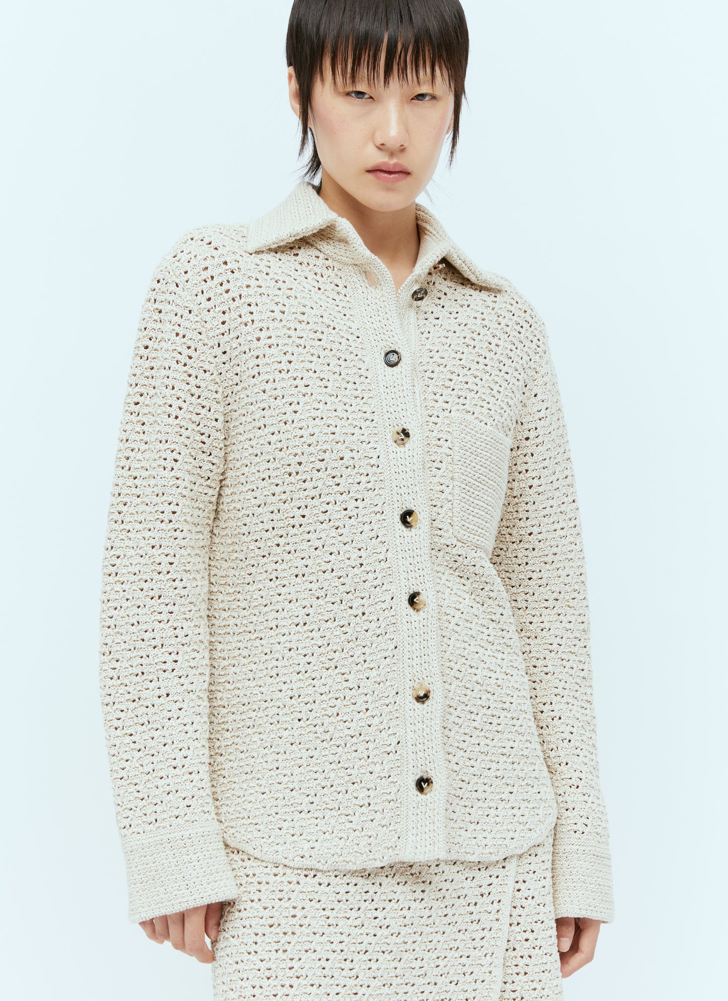 Bottega Veneta Women Textured Knit Shirt BOTTEGA VENETA