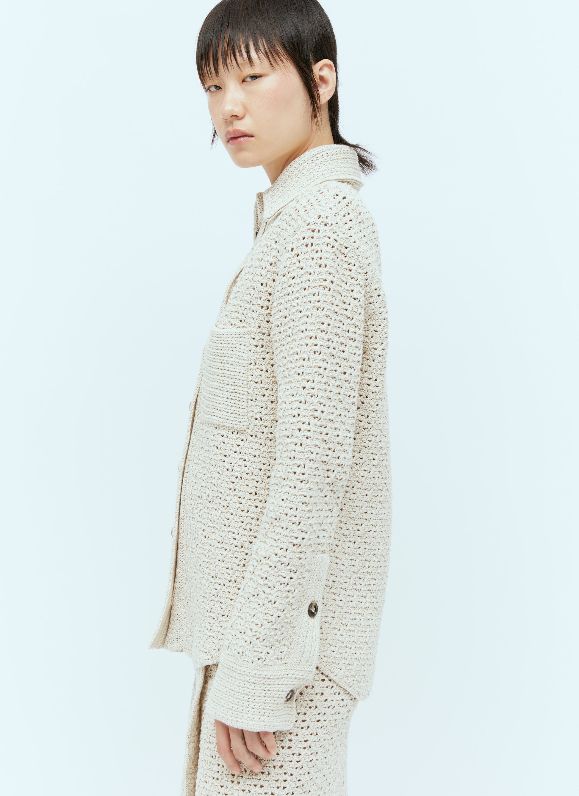 Bottega Veneta Women Textured Knit Shirt BOTTEGA VENETA