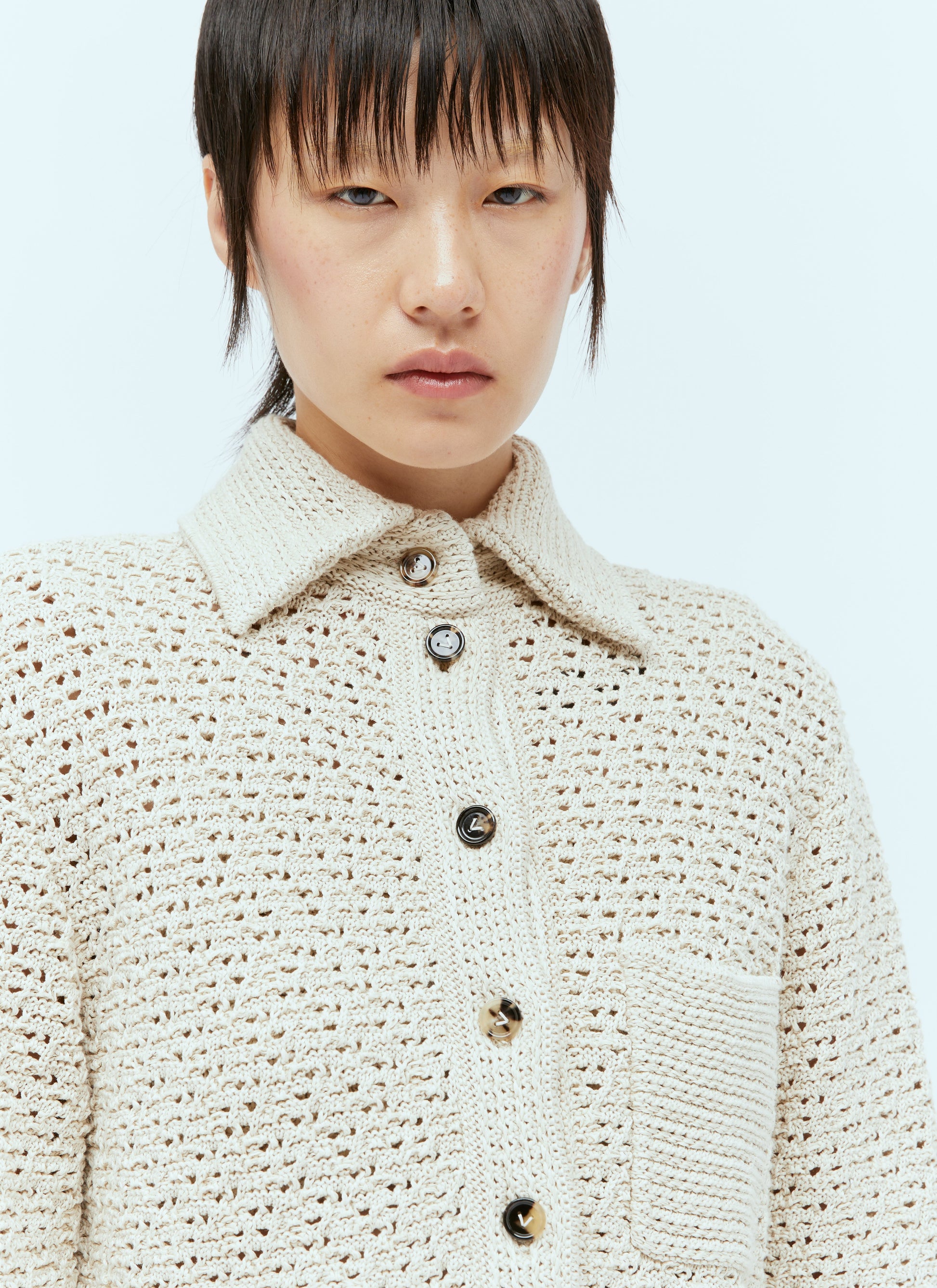 Bottega Veneta Women Textured Knit Shirt BOTTEGA VENETA