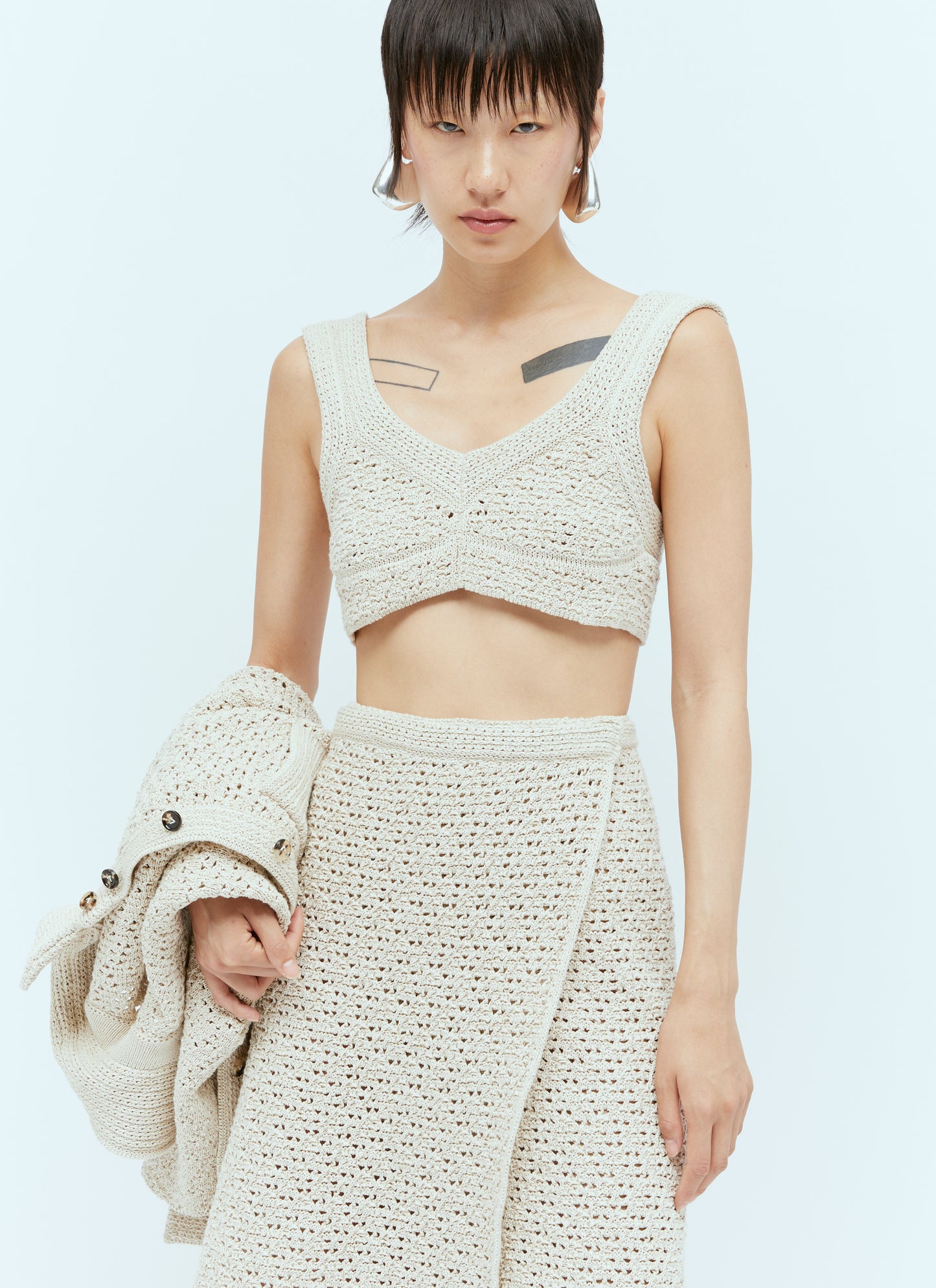 Bottega Veneta Women Textured Knit Crop Top BOTTEGA VENETA