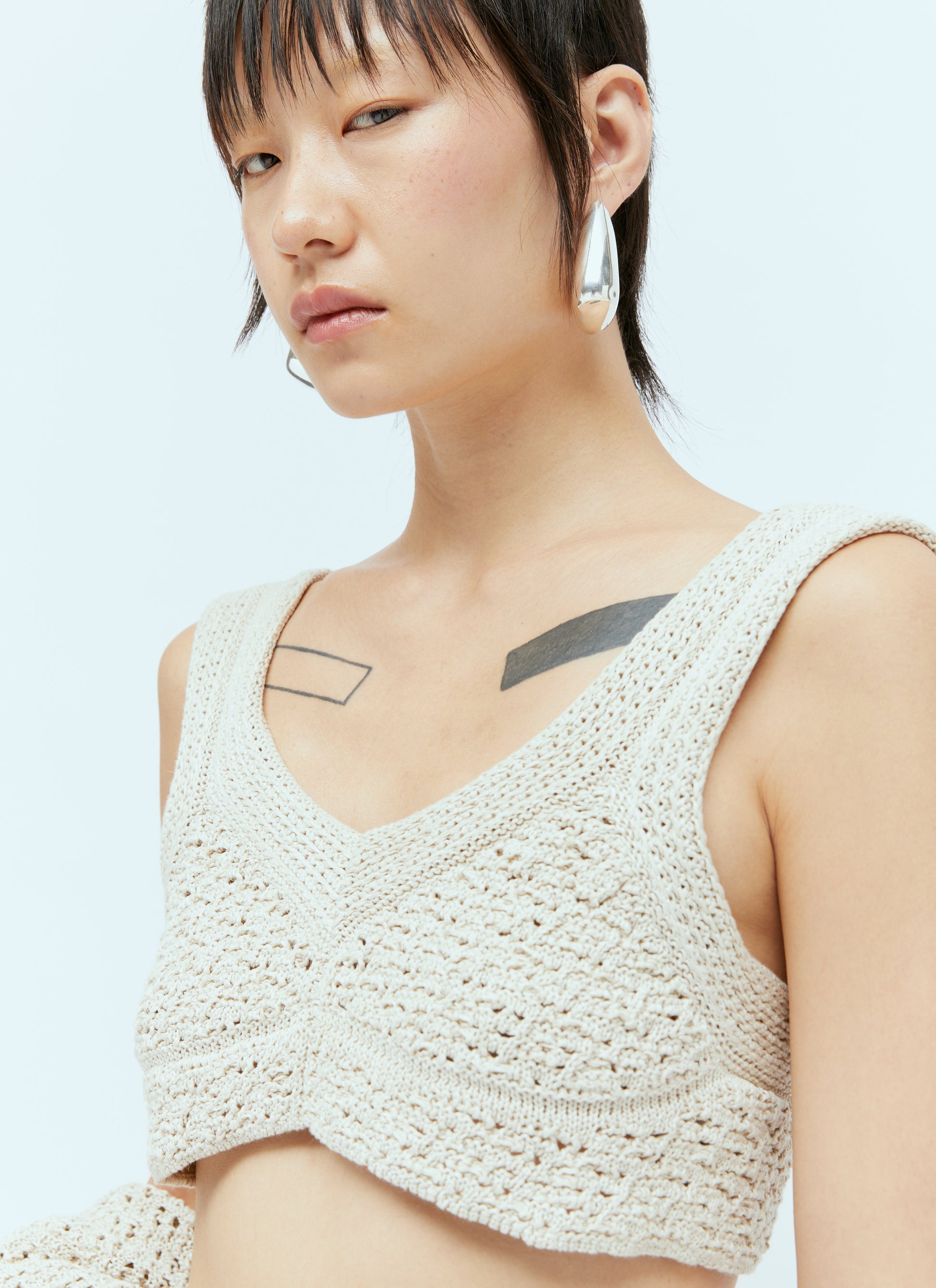 Bottega Veneta Women Textured Knit Crop Top BOTTEGA VENETA