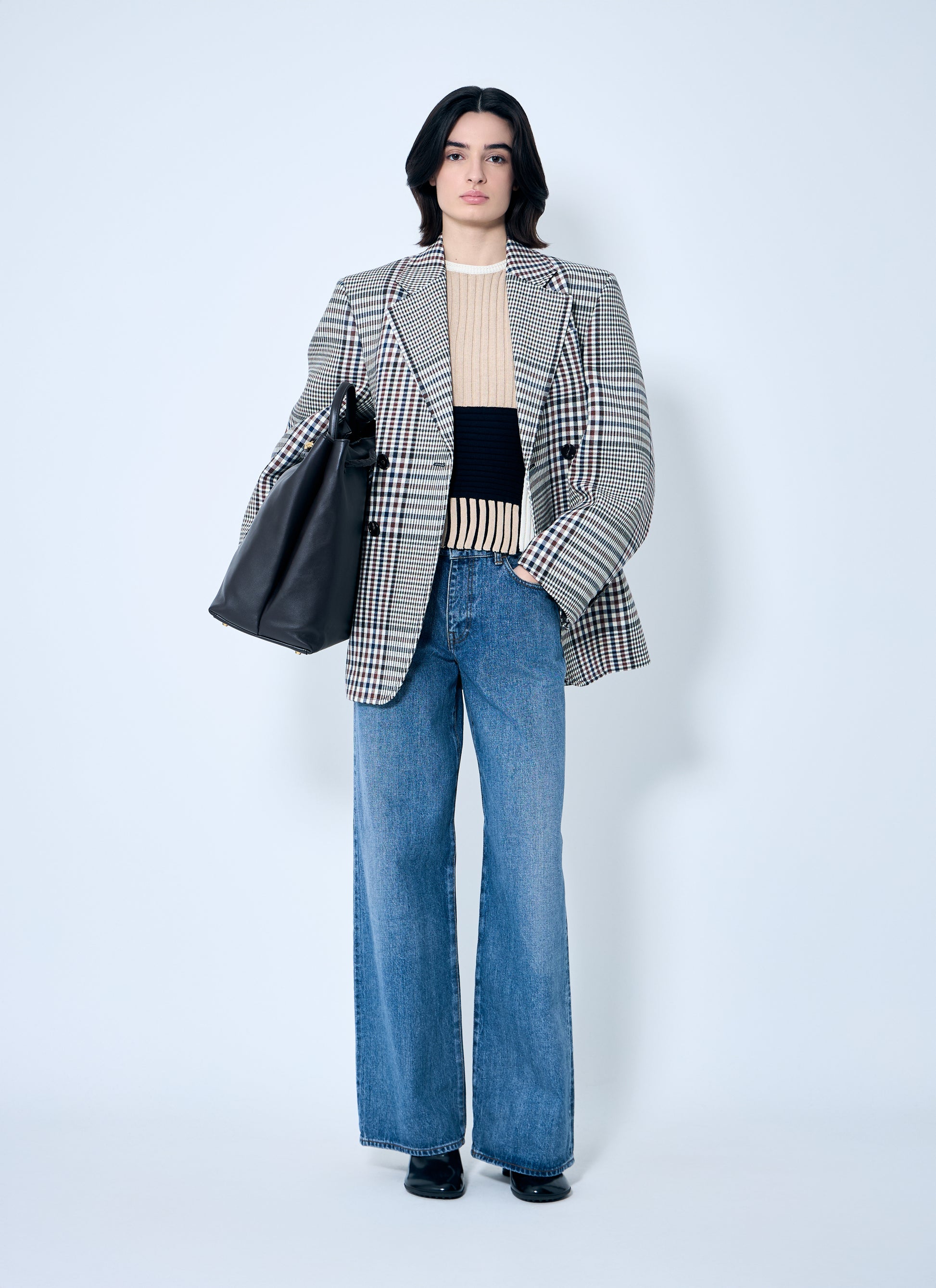 Bottega Veneta Women Rib Patchwork Sweater BOTTEGA VENETA