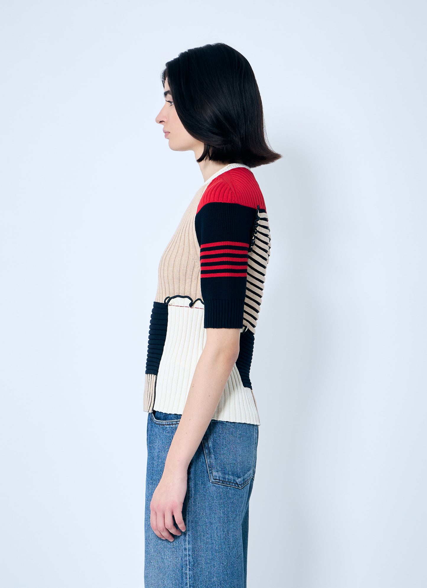 Bottega Veneta Women Rib Patchwork Sweater BOTTEGA VENETA