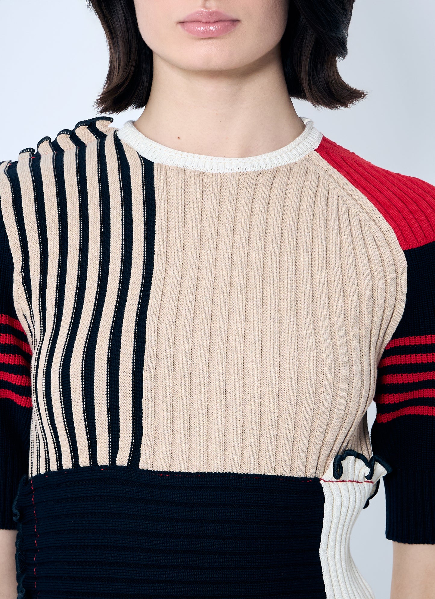 Bottega Veneta Women Rib Patchwork Sweater BOTTEGA VENETA