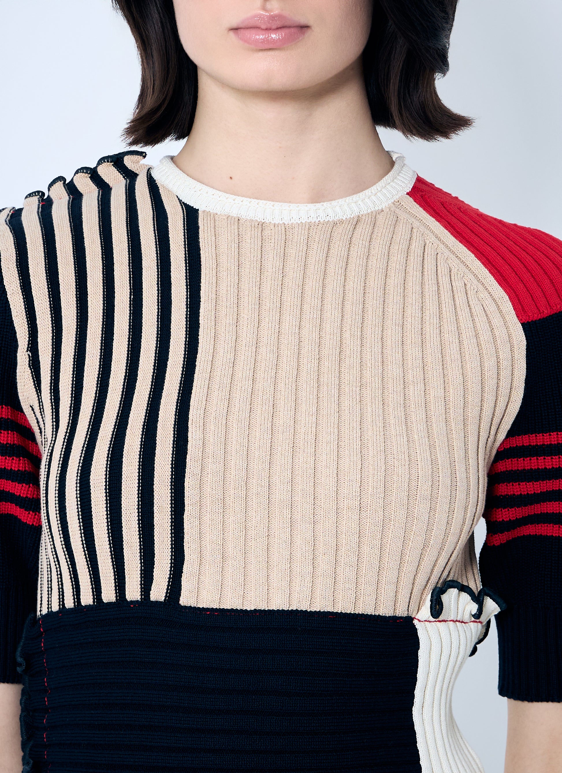 Bottega Veneta Women Rib Patchwork Sweater BOTTEGA VENETA