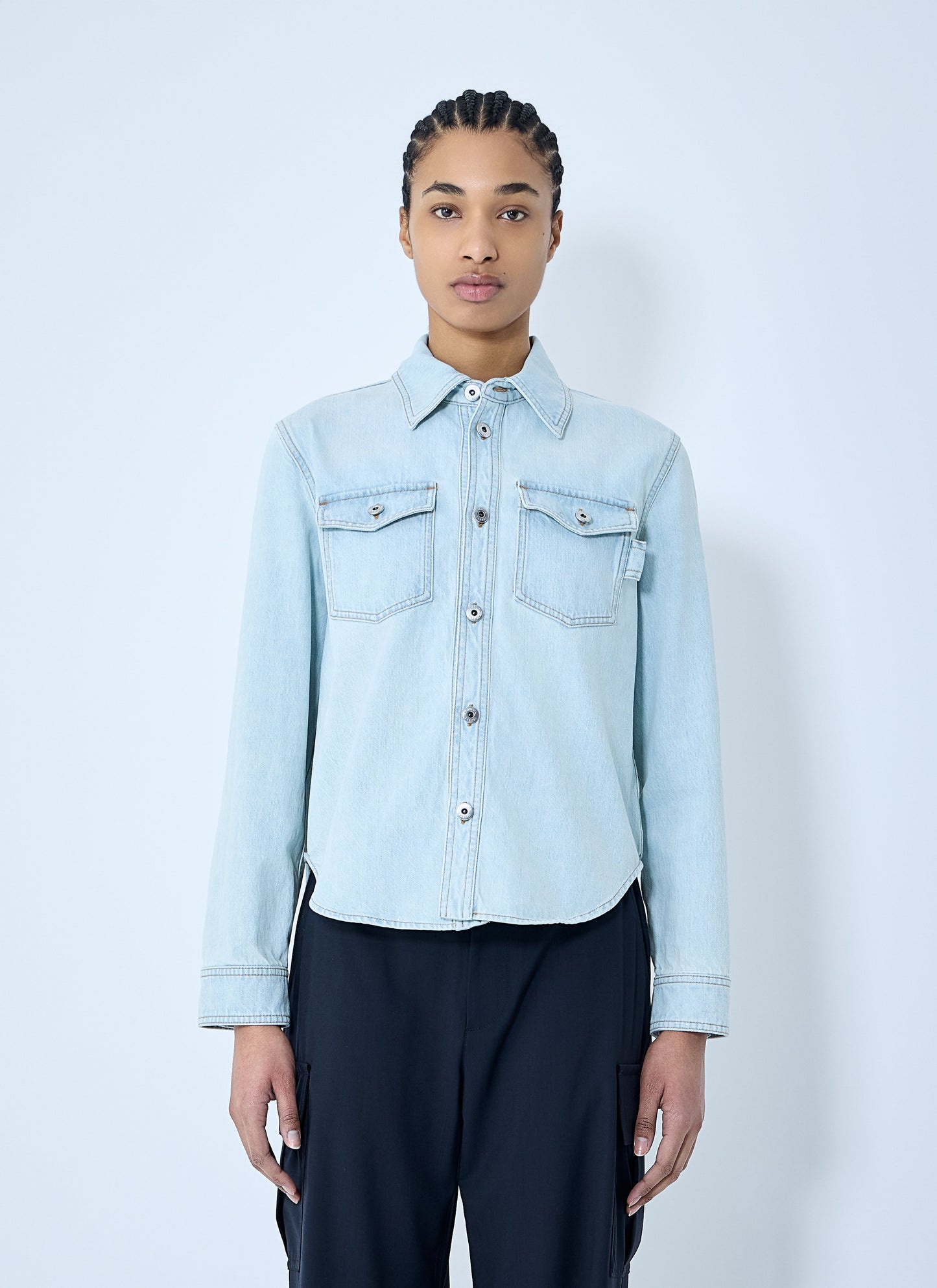 Bottega Veneta Women Extra Bleach Denim Shirt BOTTEGA VENETA