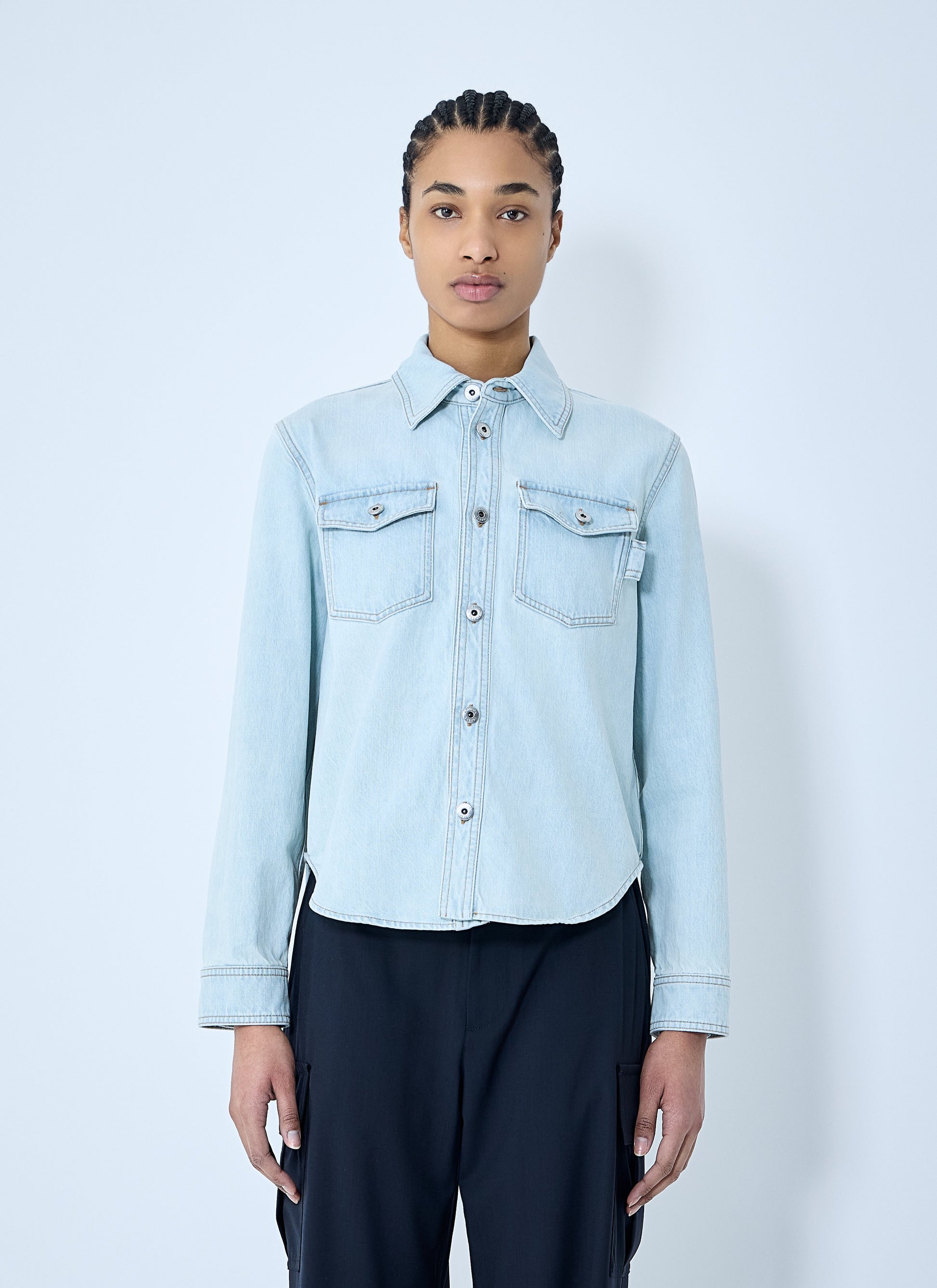Bottega Veneta Women Extra Bleach Denim Shirt BOTTEGA VENETA