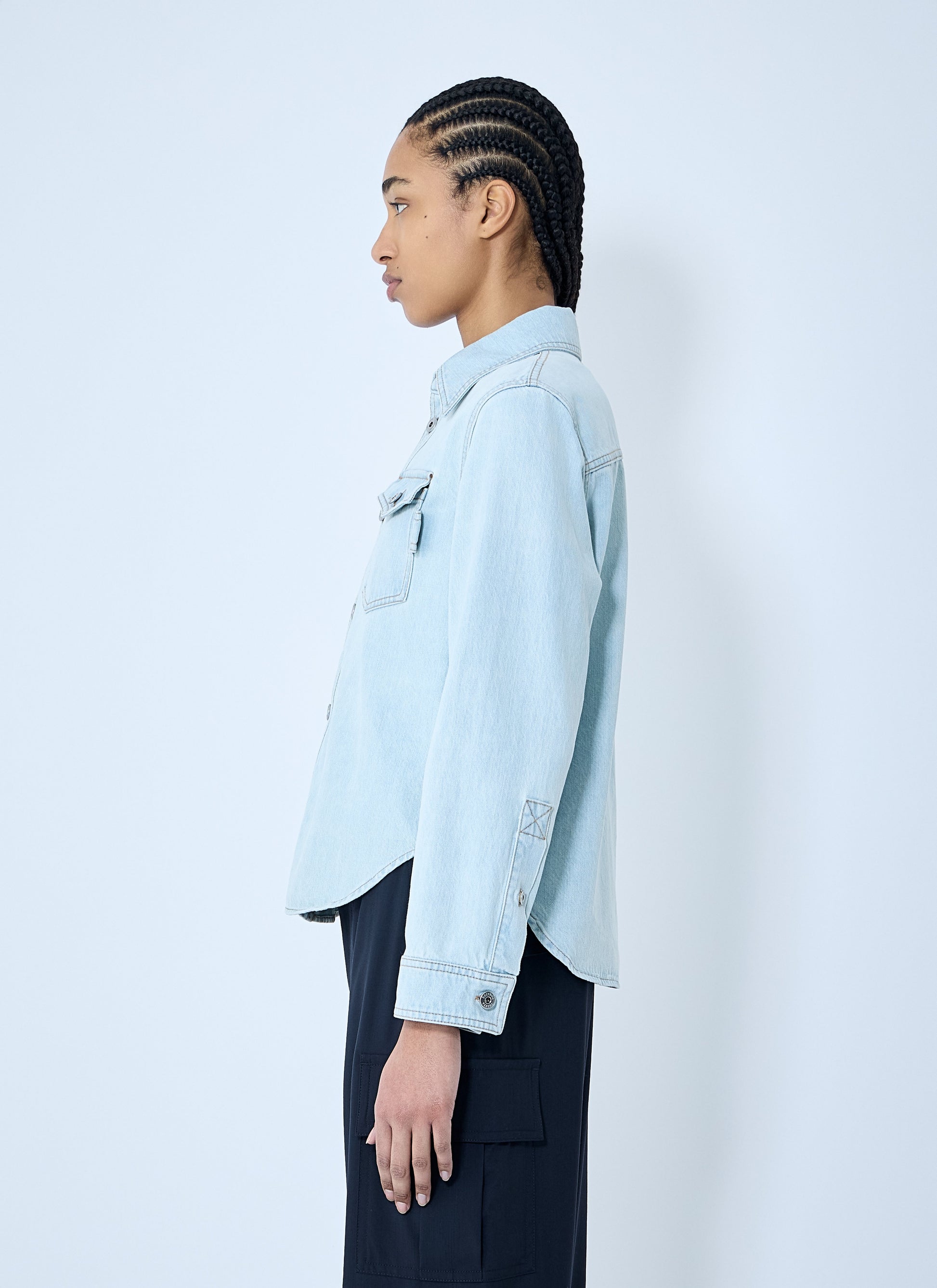 Bottega Veneta Women Extra Bleach Denim Shirt BOTTEGA VENETA