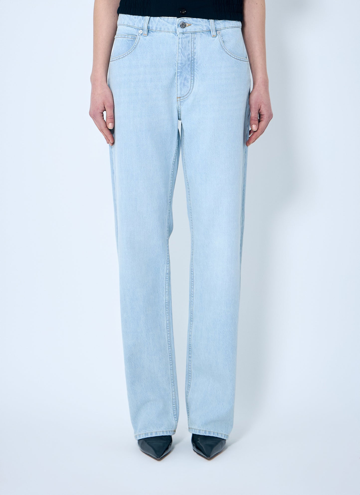 Bottega Veneta Women Extra Bleach Dirty Denim Jeans BOTTEGA VENETA