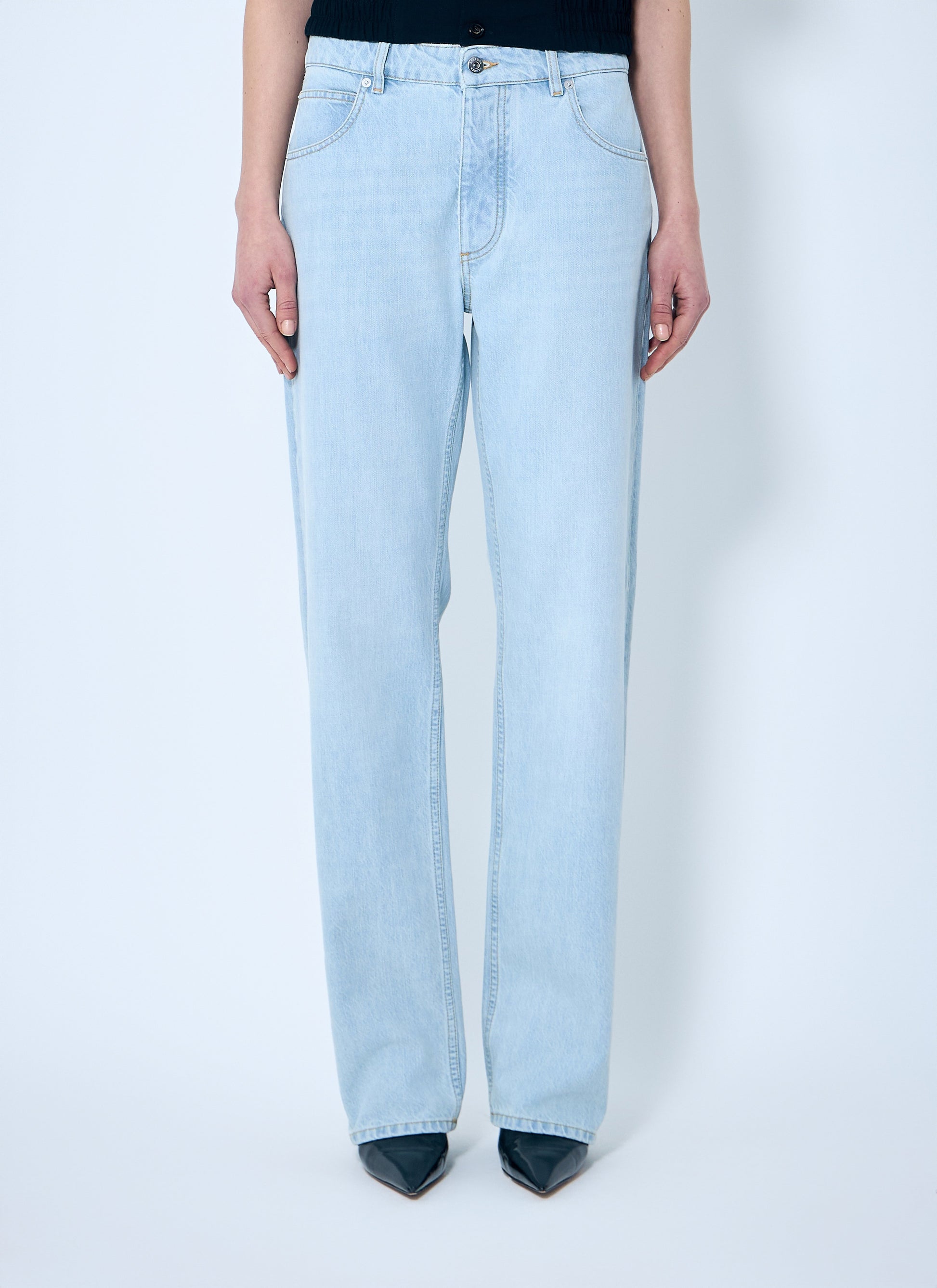 Bottega Veneta Women Extra Bleach Dirty Denim Jeans BOTTEGA VENETA
