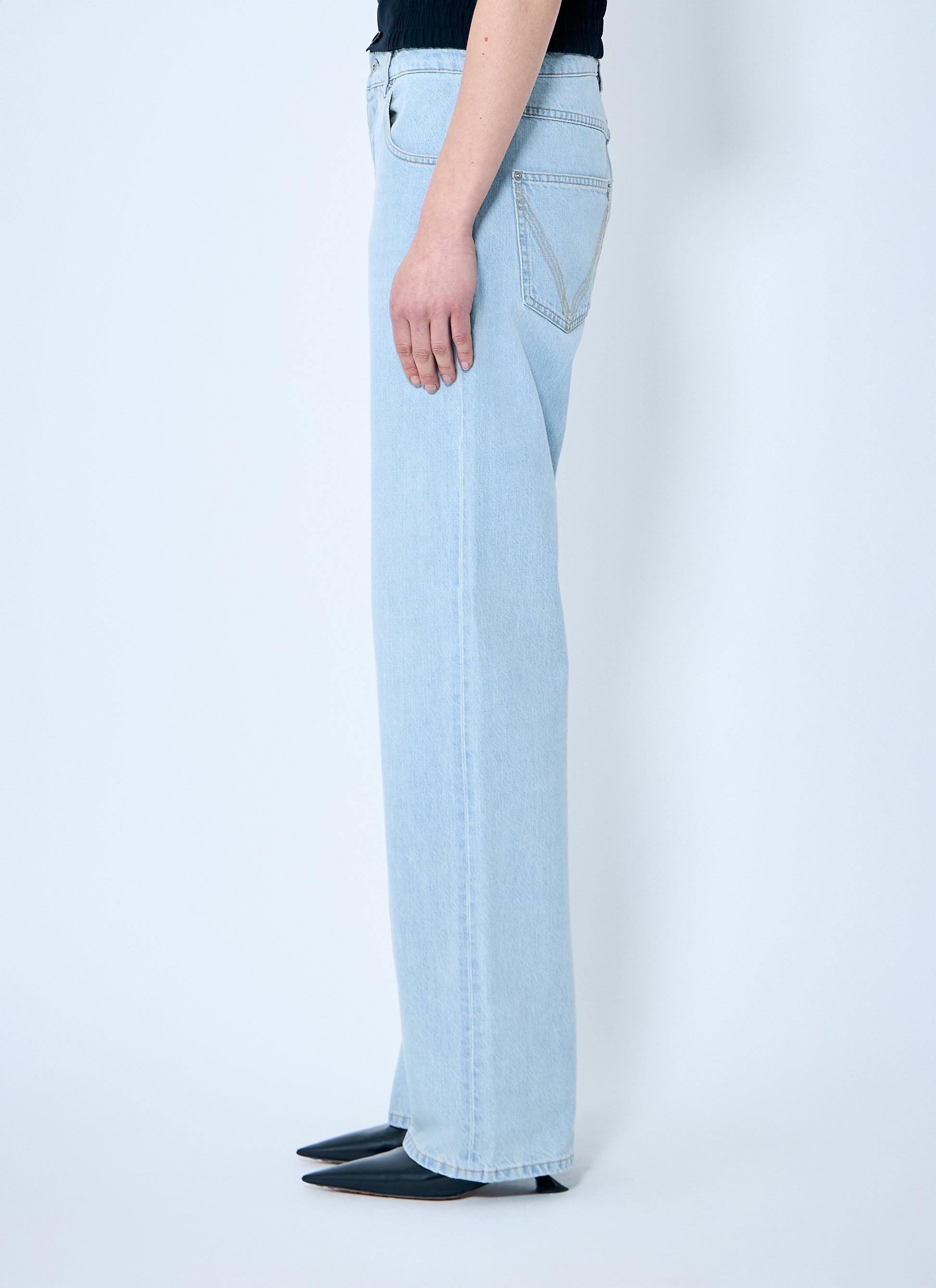 Bottega Veneta Women Extra Bleach Dirty Denim Jeans BOTTEGA VENETA