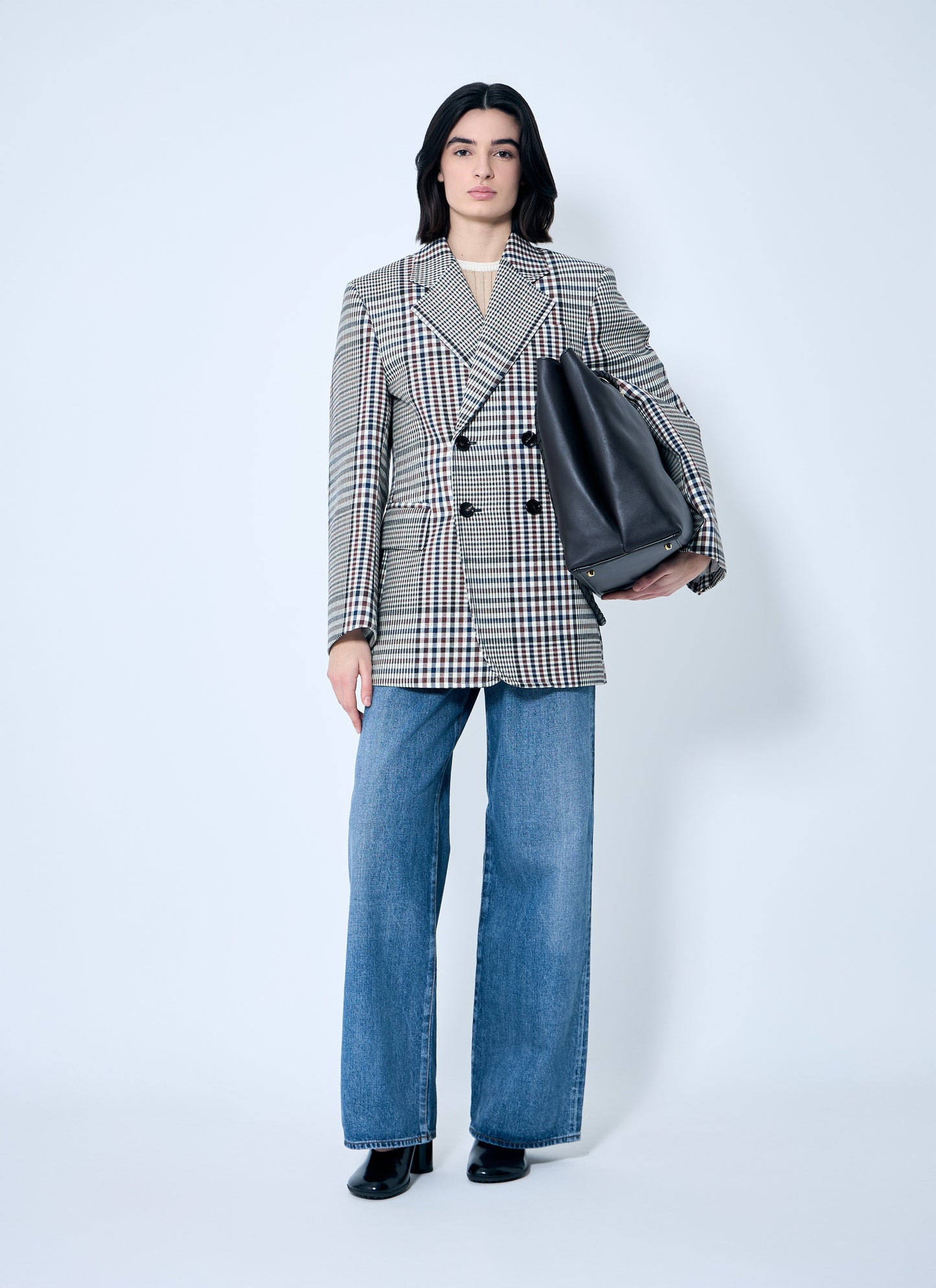 Bottega Veneta Women Structured Check-Cotton Blazer BOTTEGA VENETA