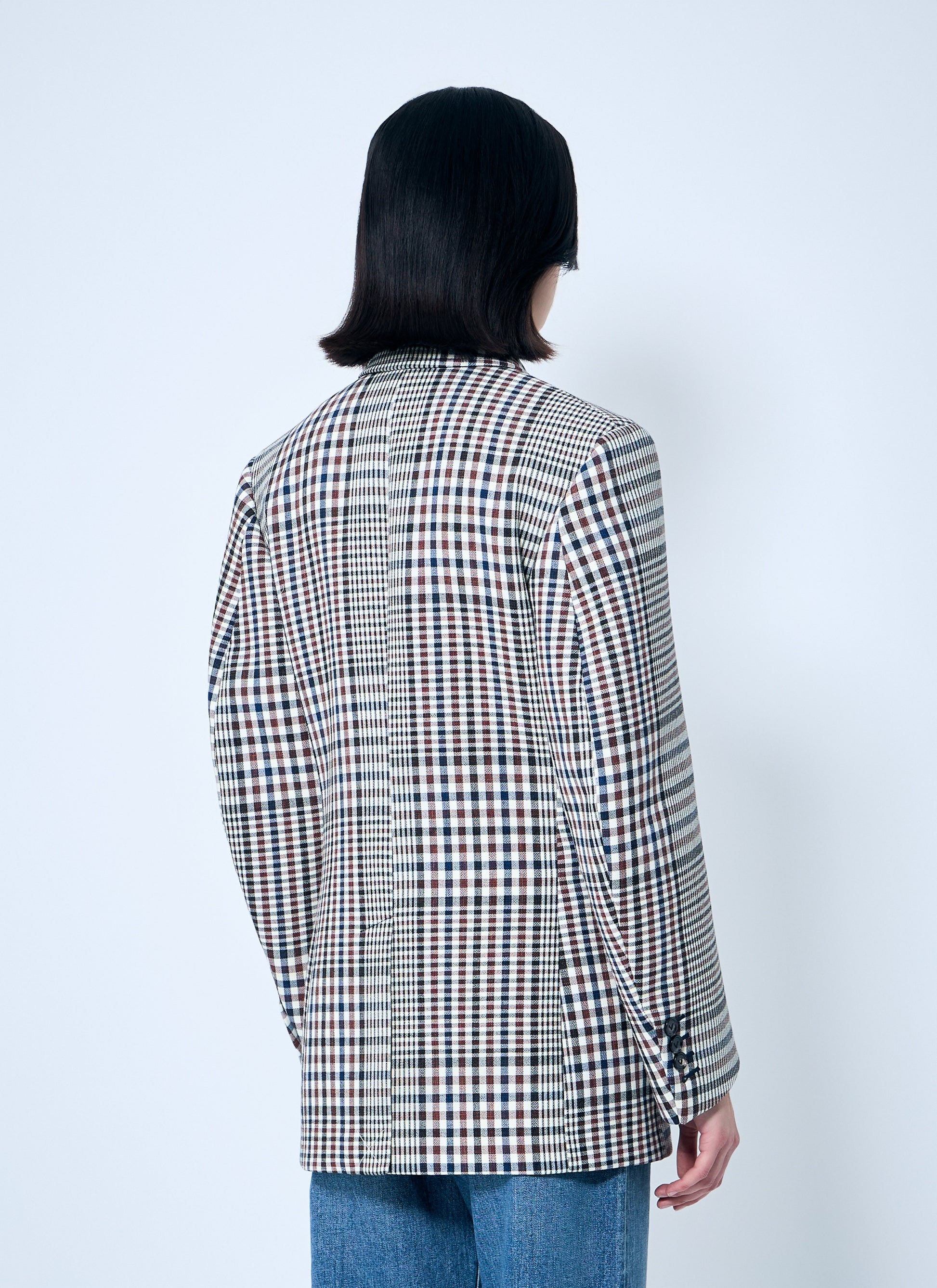 Bottega Veneta Women Structured Check-Cotton Blazer BOTTEGA VENETA