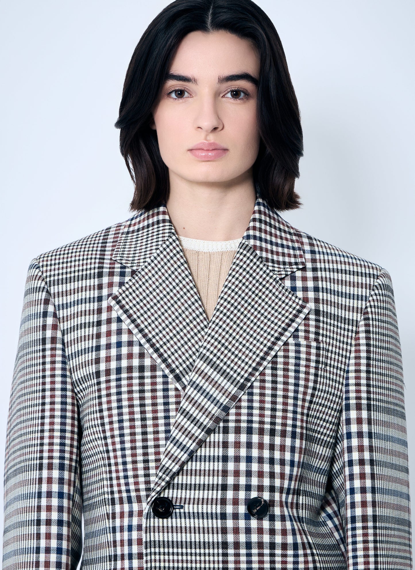 Bottega Veneta Women Structured Check-Cotton Blazer BOTTEGA VENETA