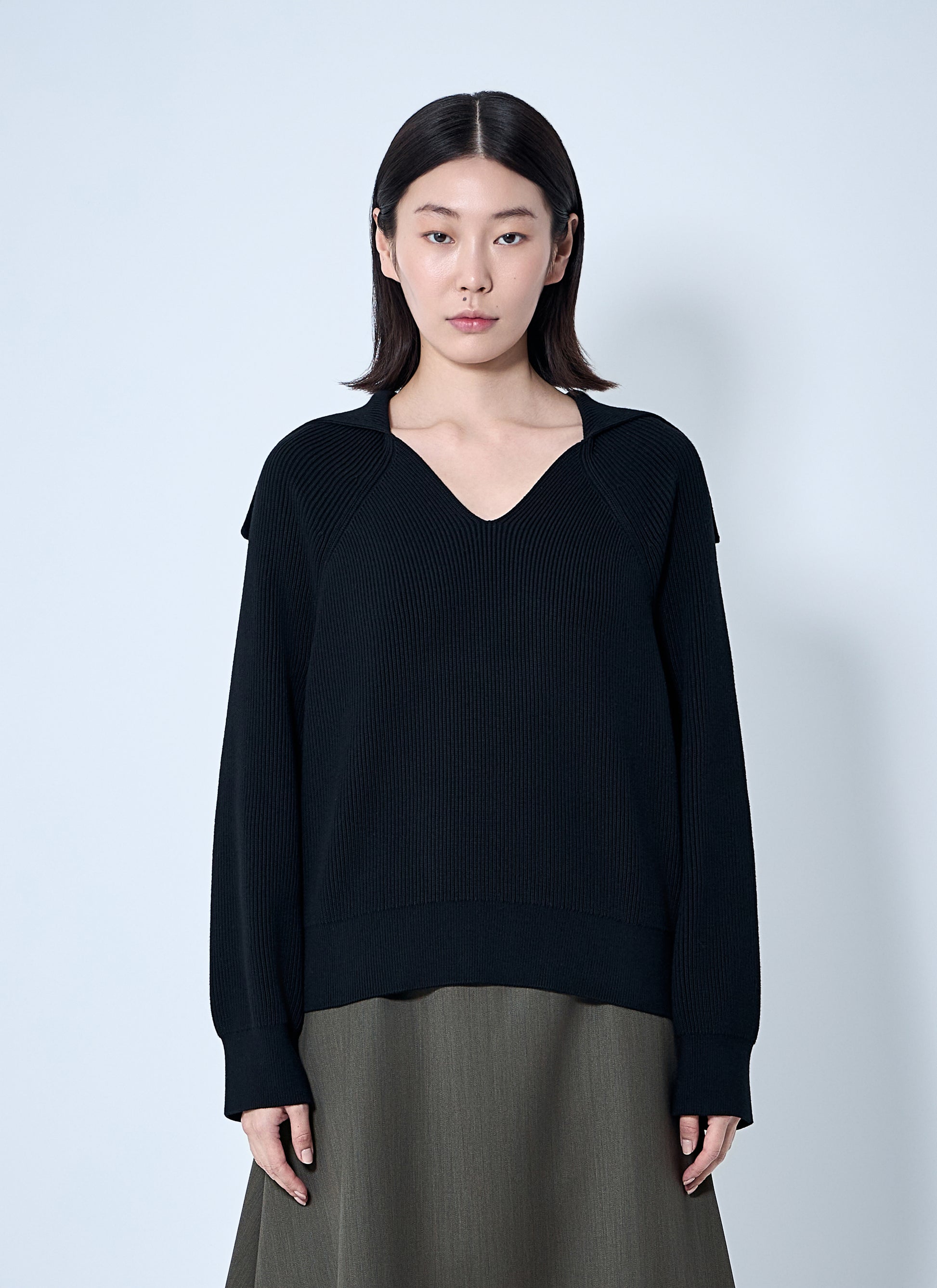 Bottega Veneta Women Ribbed Cotton Sweater BOTTEGA VENETA