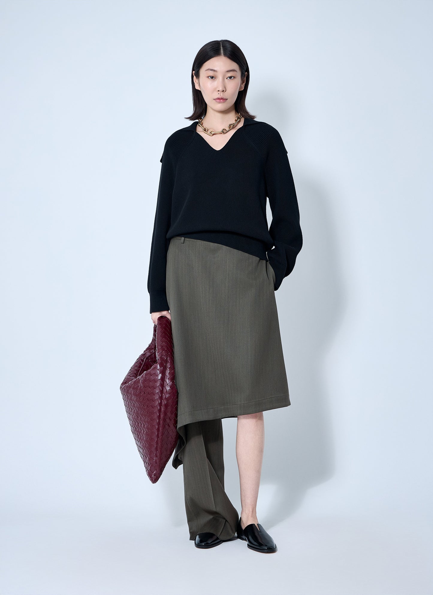 Bottega Veneta Women Ribbed Cotton Sweater BOTTEGA VENETA