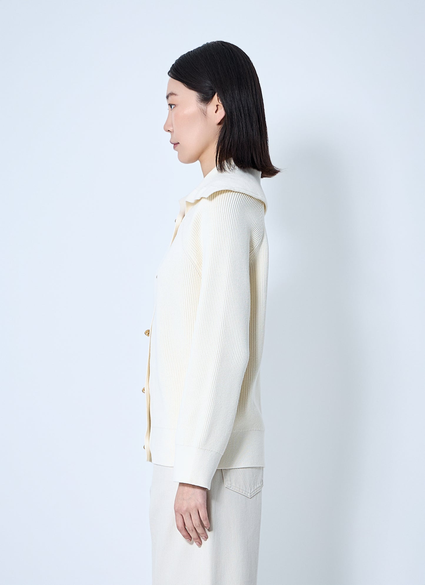 Bottega Veneta Women Cotton Ribbed Cardigan BOTTEGA VENETA