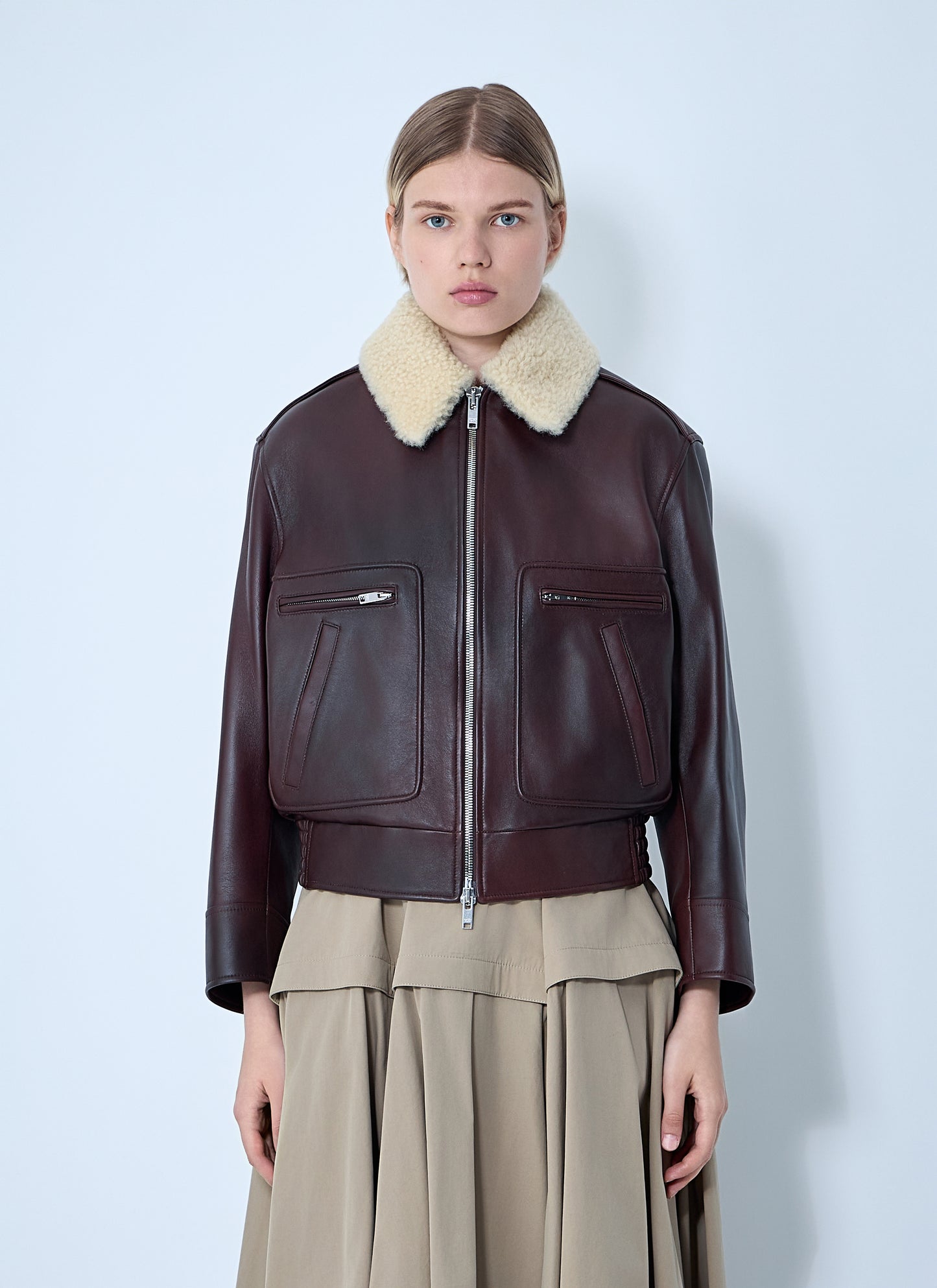 Bottega Veneta Women Leather Blouson Jacket BOTTEGA VENETA