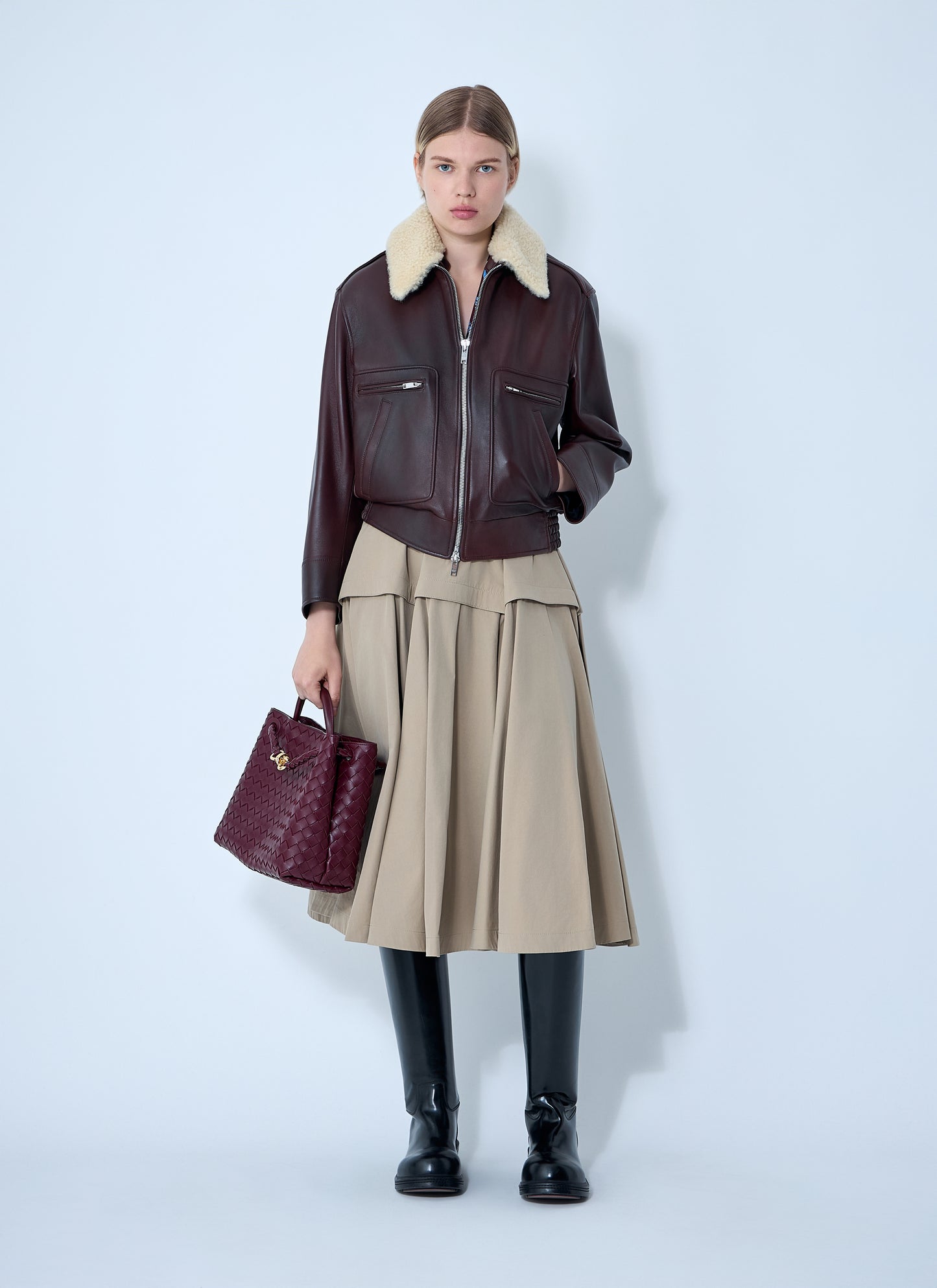 Bottega Veneta Women Leather Blouson Jacket BOTTEGA VENETA