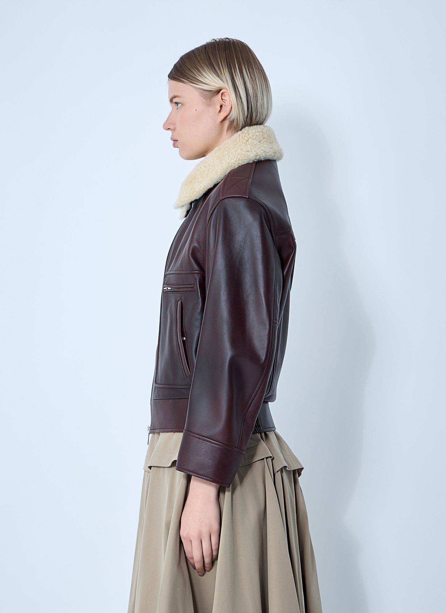Bottega Veneta Women Leather Blouson Jacket BOTTEGA VENETA