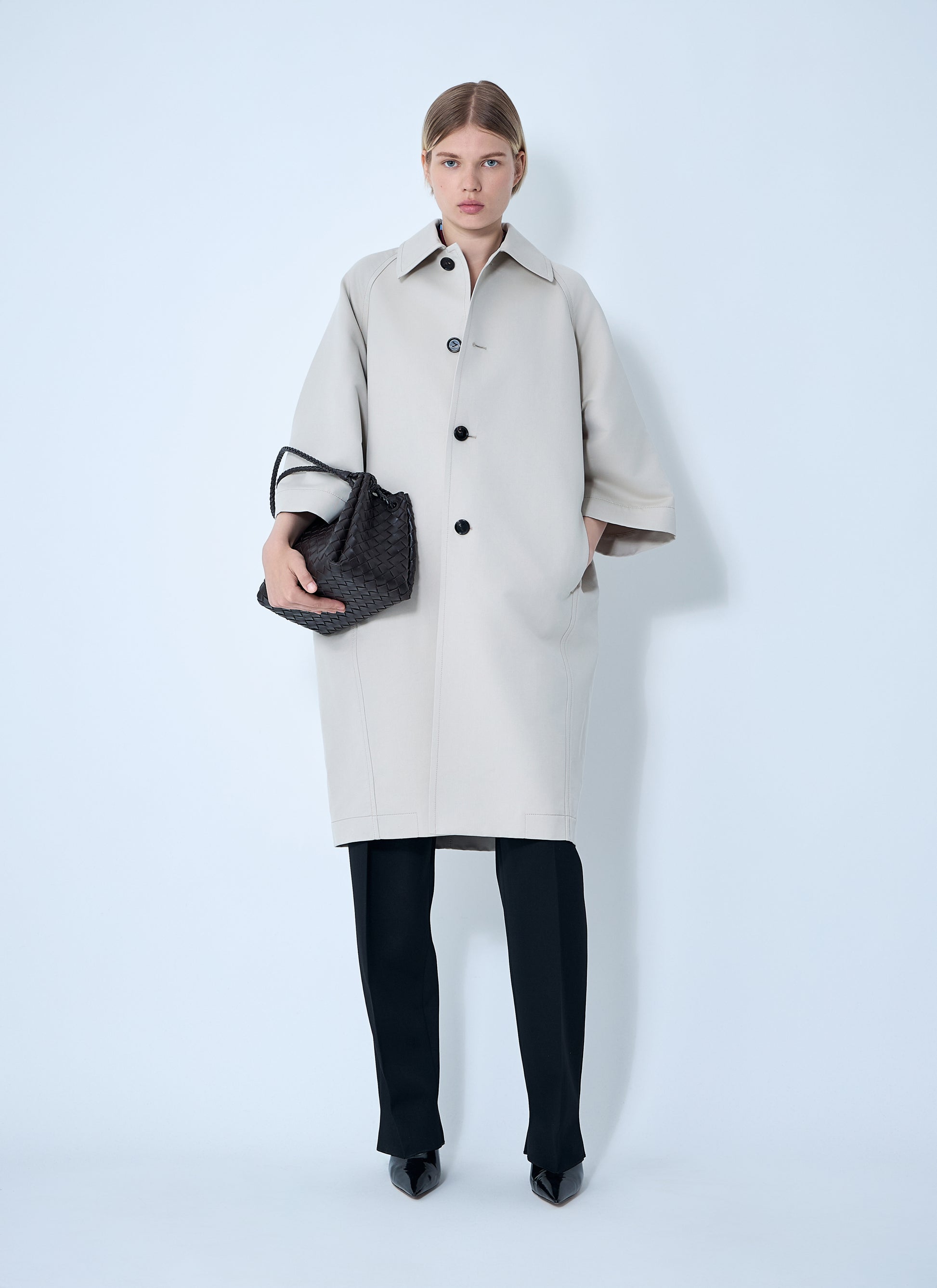 Bottega Veneta Women Silk-And-Cotton-Blend Coat BOTTEGA VENETA