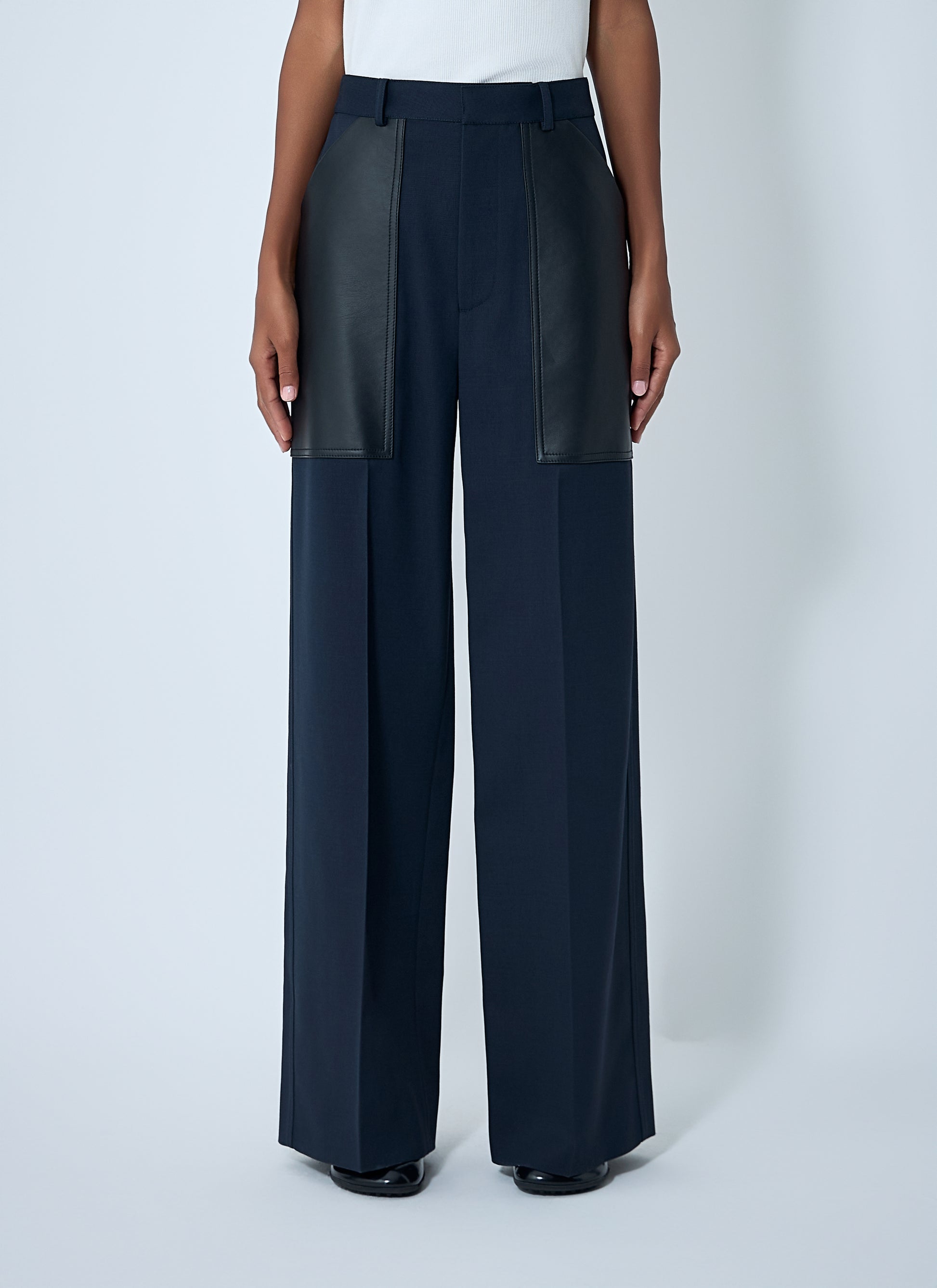 Bottega Veneta Women Compact Wool And Cotton Twill Pants BOTTEGA VENETA
