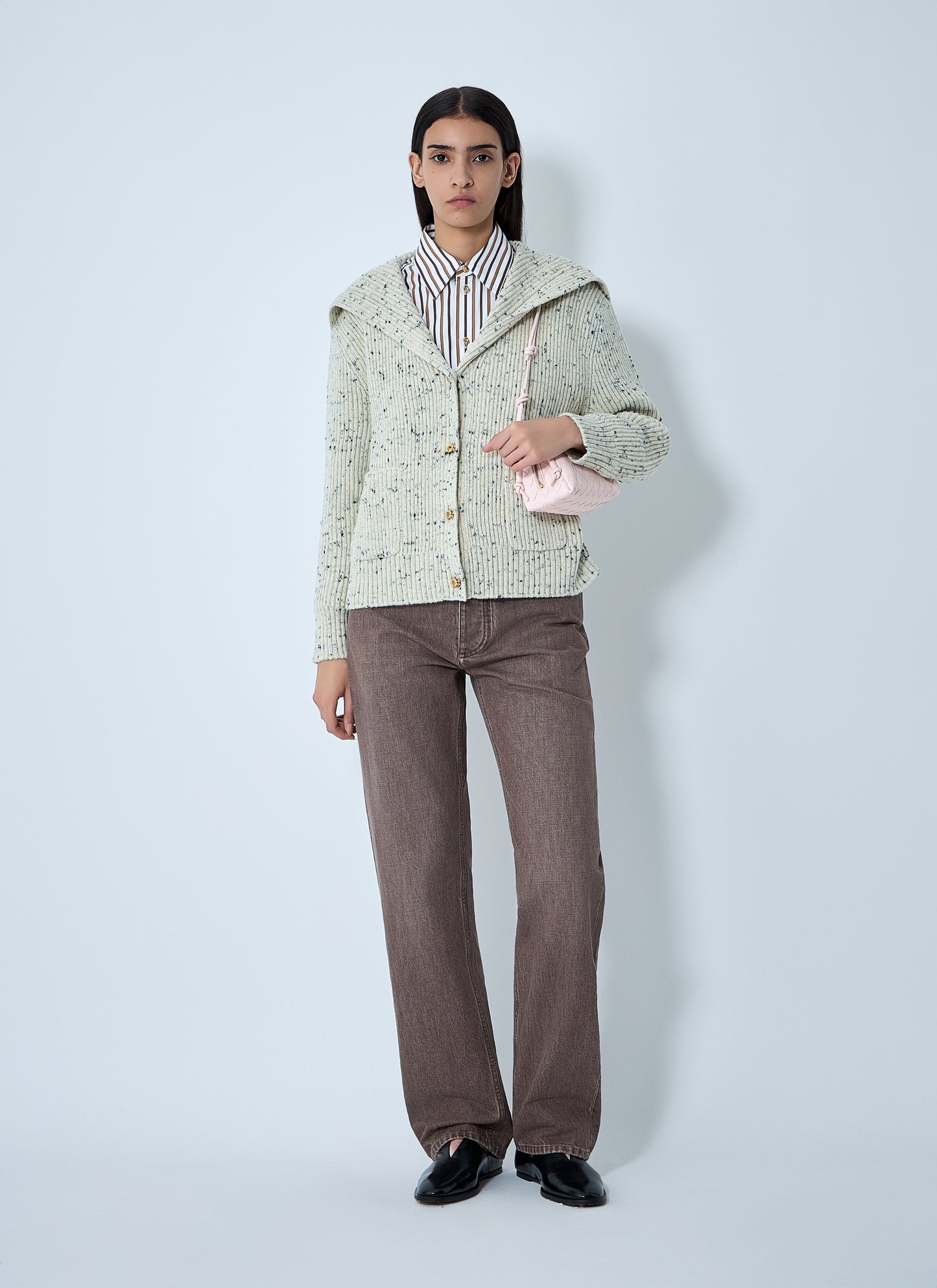 Bottega Veneta Women Wool English Rib Cardigan BOTTEGA VENETA