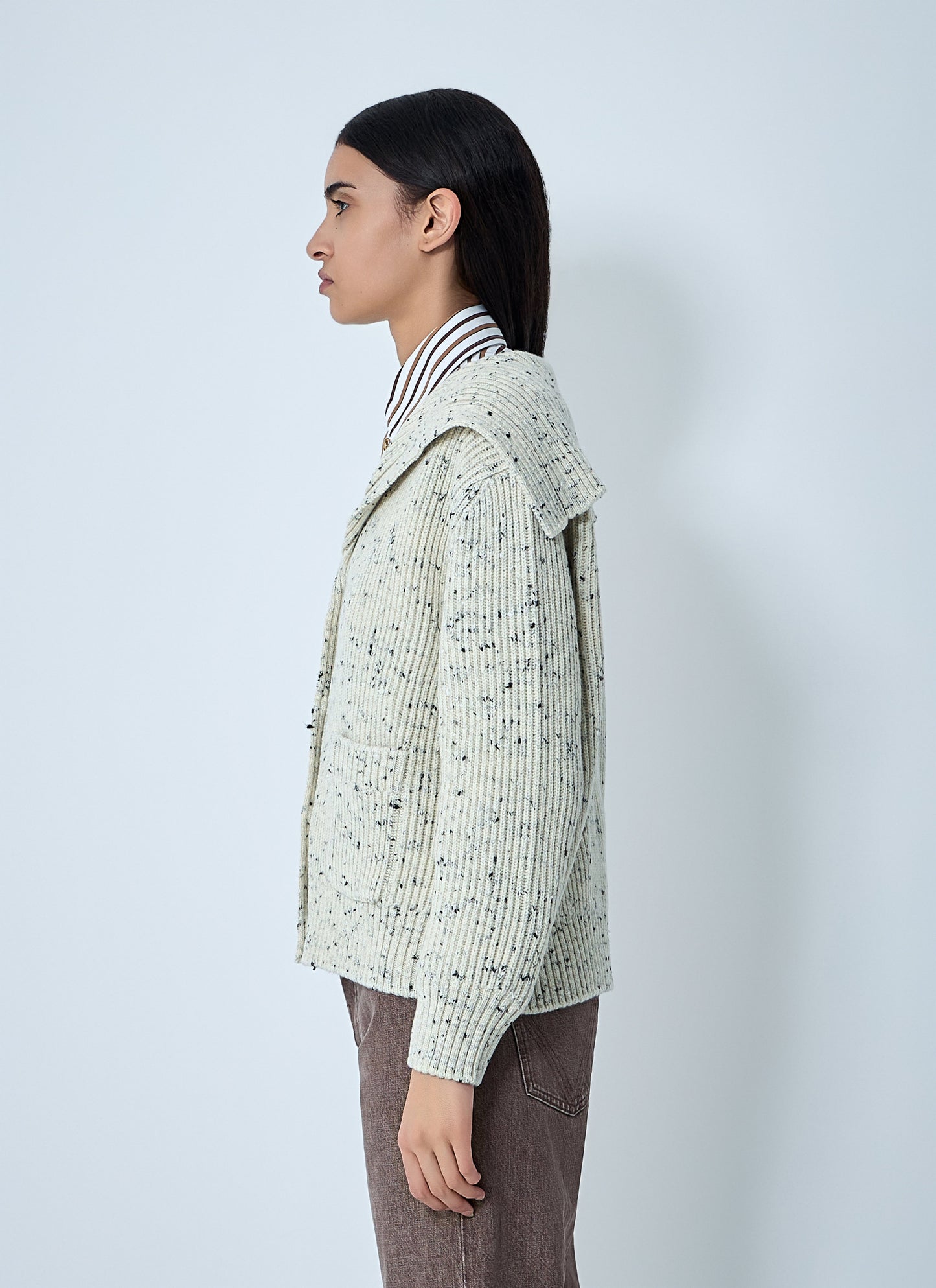 Bottega Veneta Women Wool English Rib Cardigan BOTTEGA VENETA