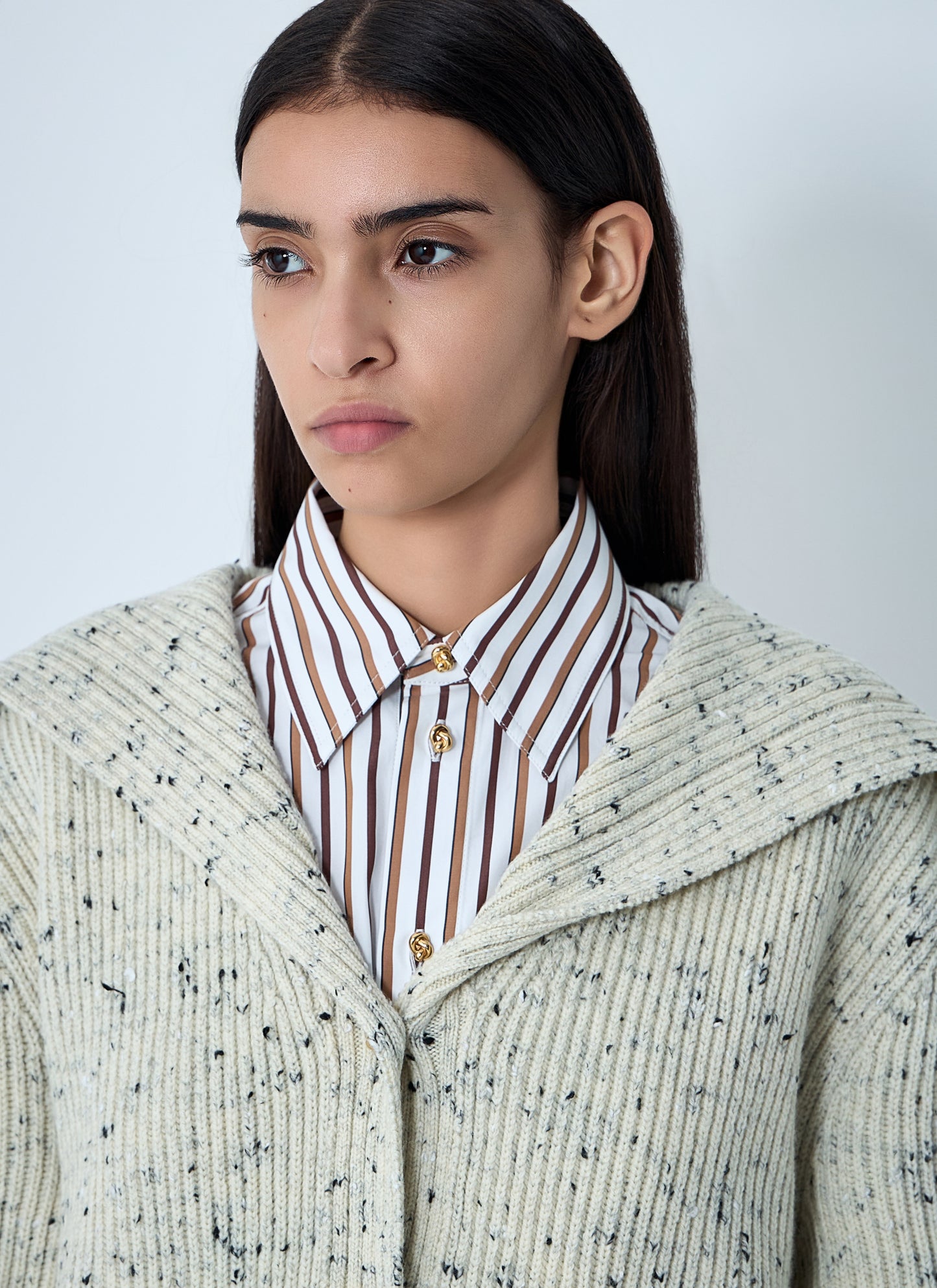 Bottega Veneta Women Wool English Rib Cardigan BOTTEGA VENETA