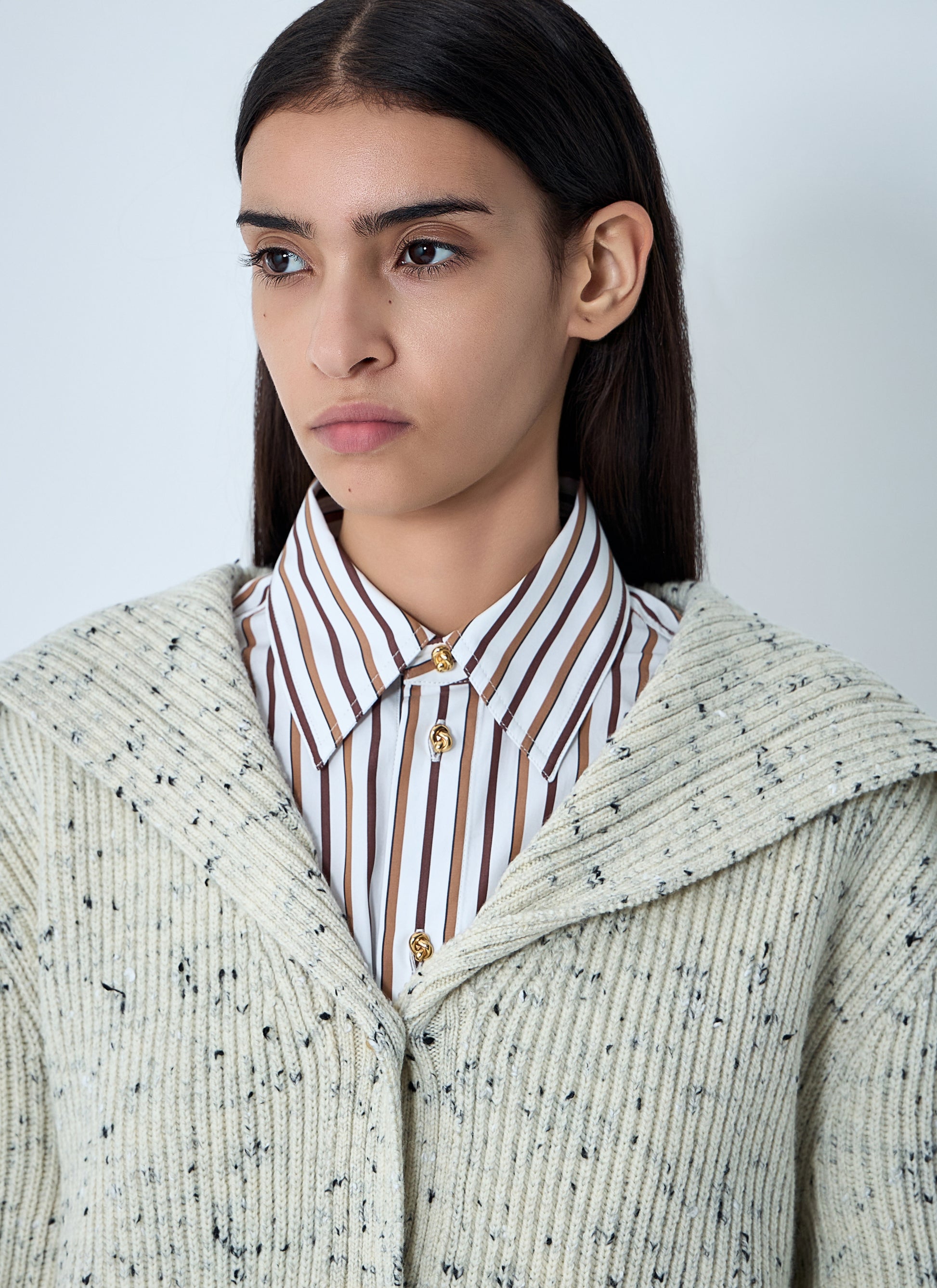 Bottega Veneta Women Wool English Rib Cardigan BOTTEGA VENETA