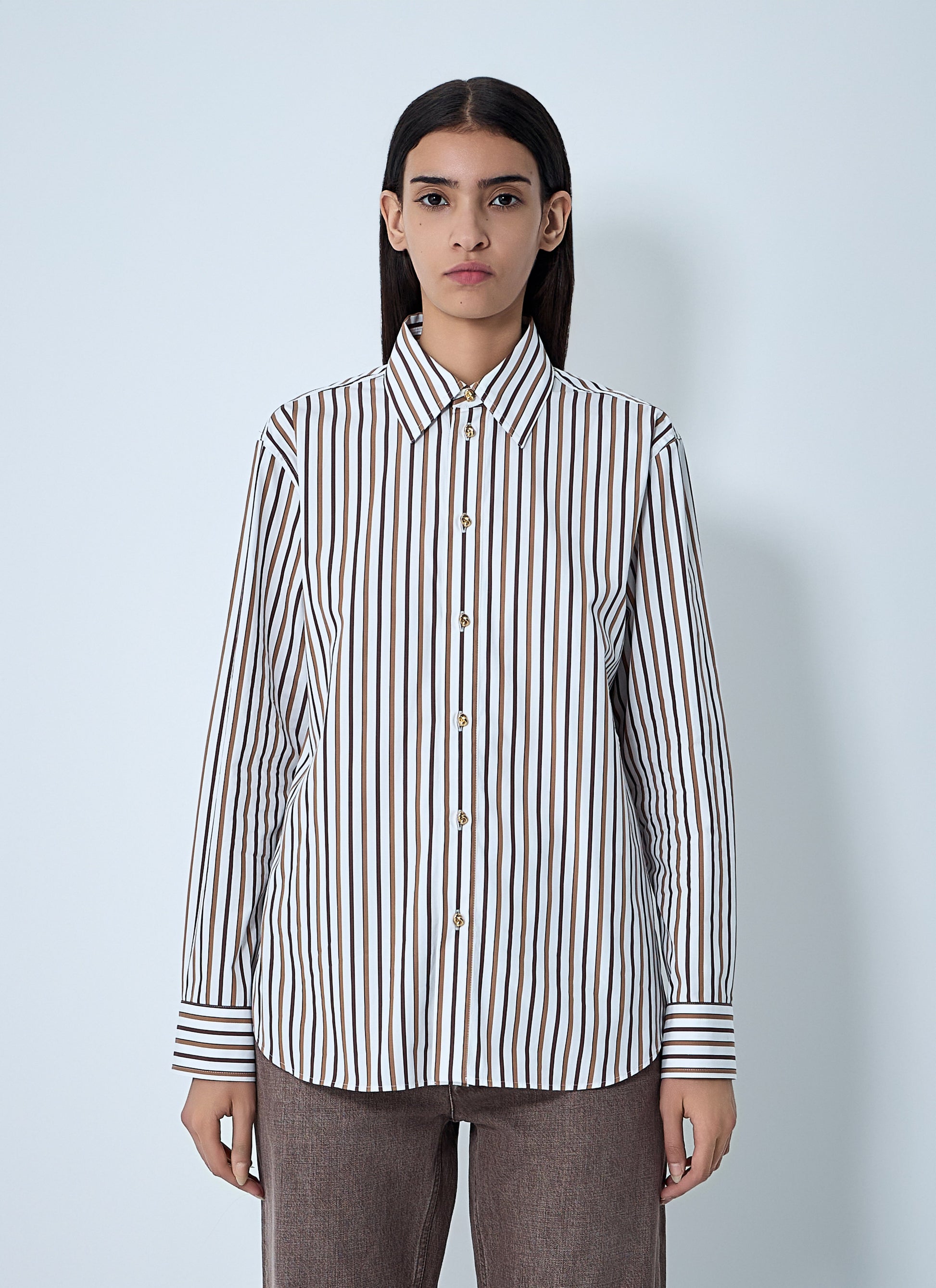 Bottega Veneta Women Stripe Button-Down Shirt BOTTEGA VENETA