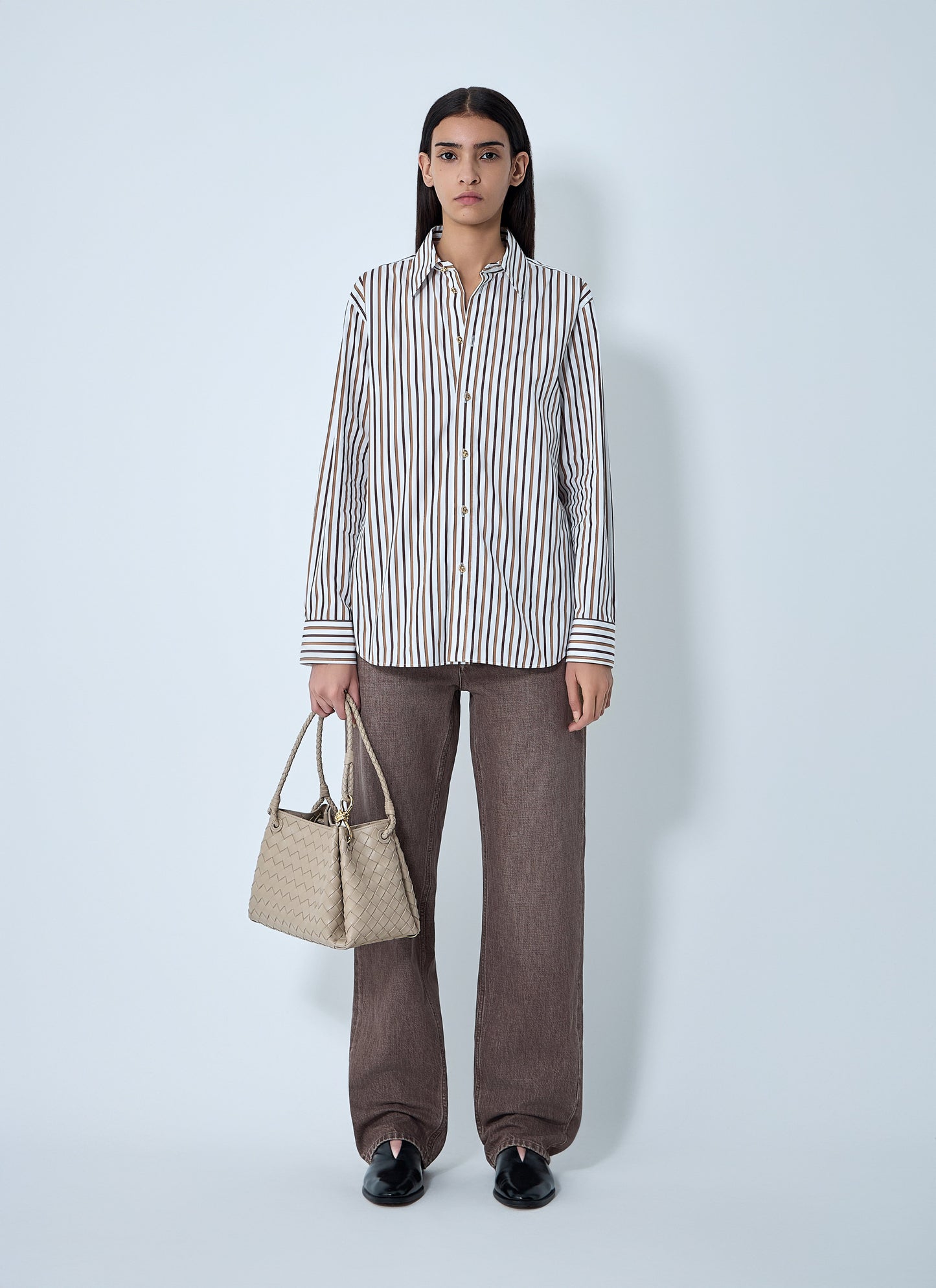 Bottega Veneta Women Stripe Button-Down Shirt BOTTEGA VENETA
