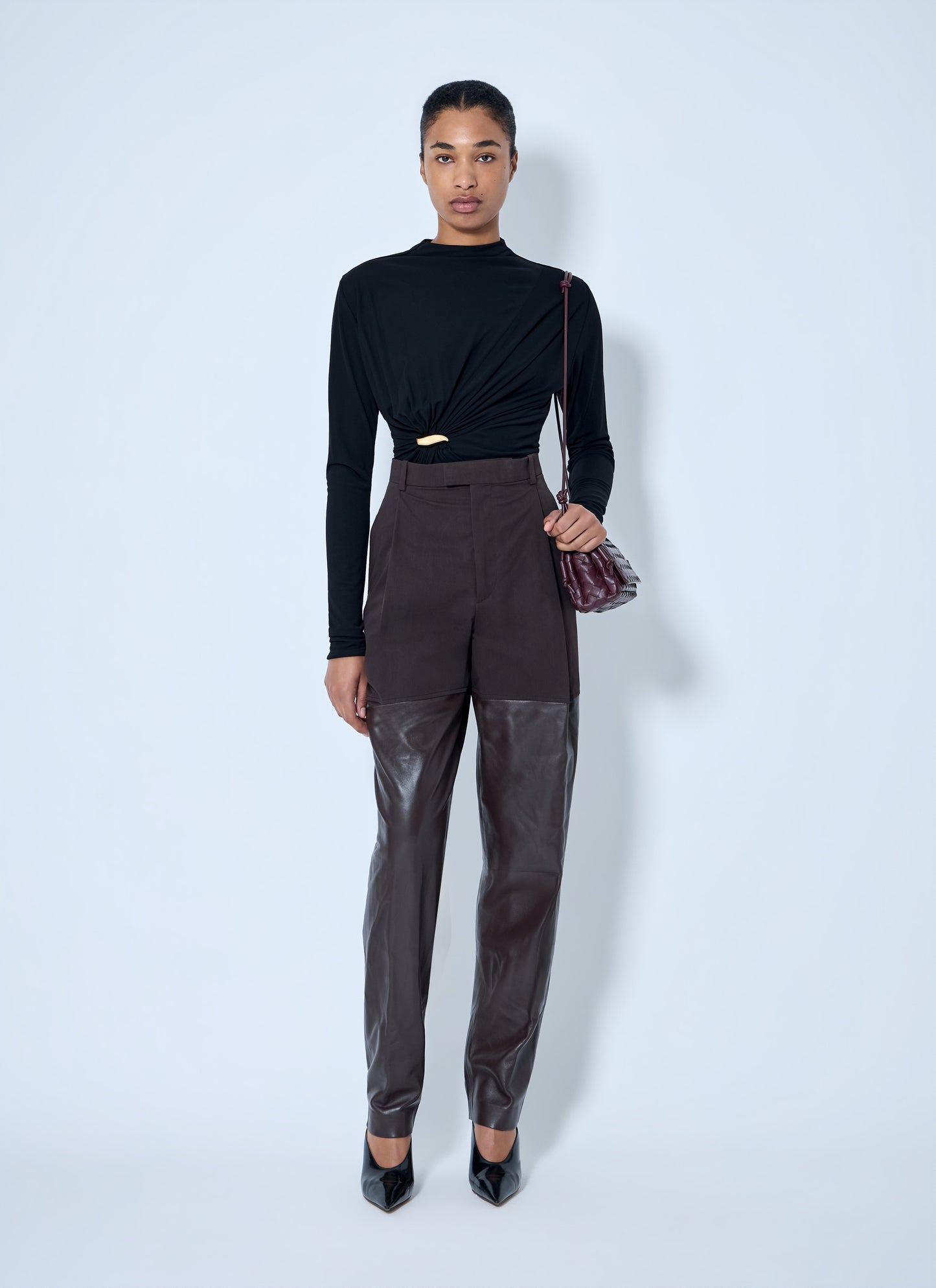 Bottega Veneta Women Contrast Panel Tailored Trousers