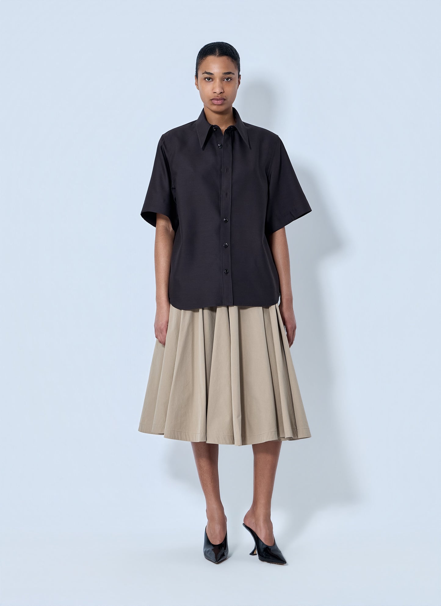 Bottega Veneta Women Wool And Silk Toile Shirt BOTTEGA VENETA