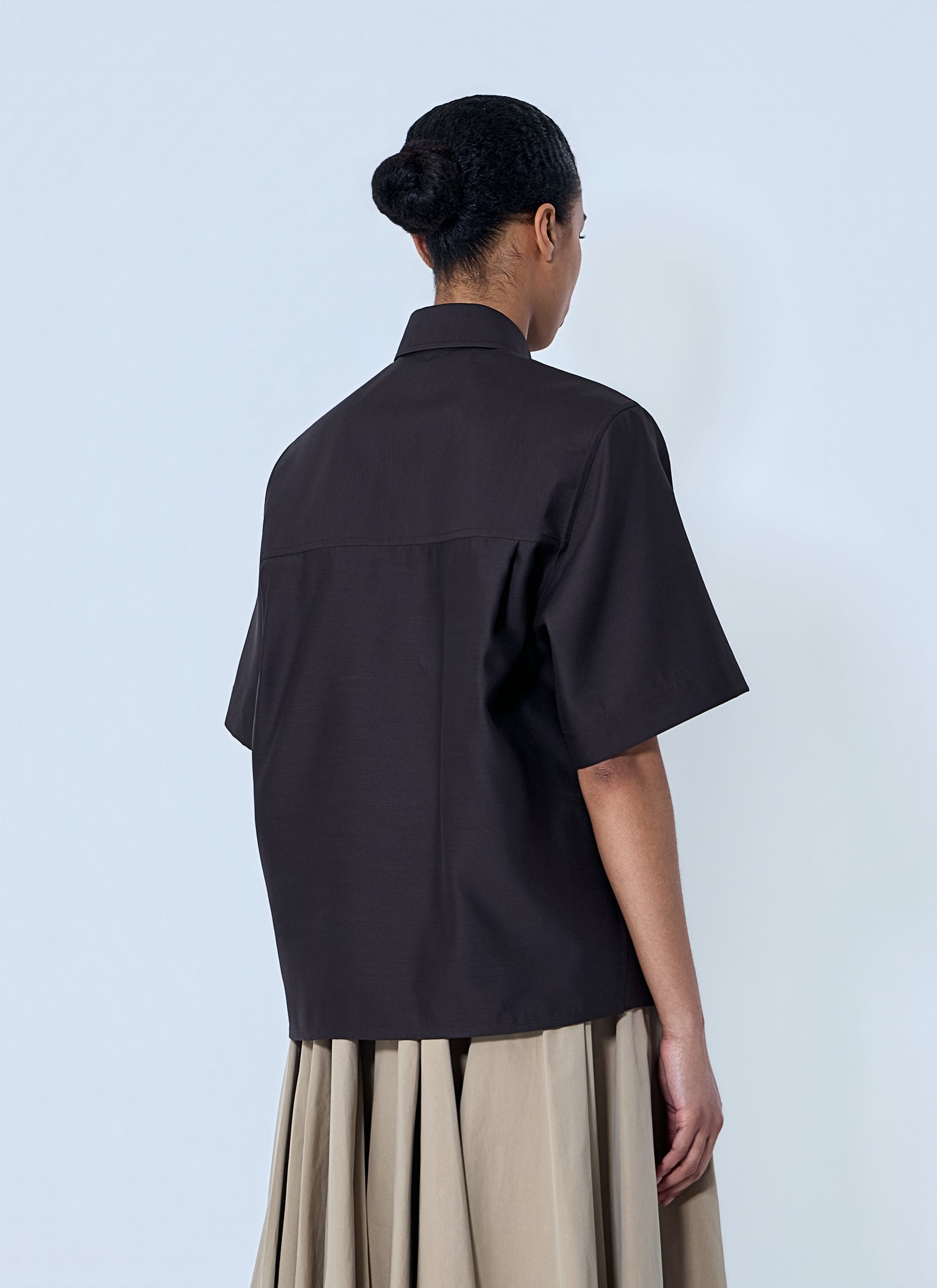 Bottega Veneta Women Wool And Silk Toile Shirt BOTTEGA VENETA