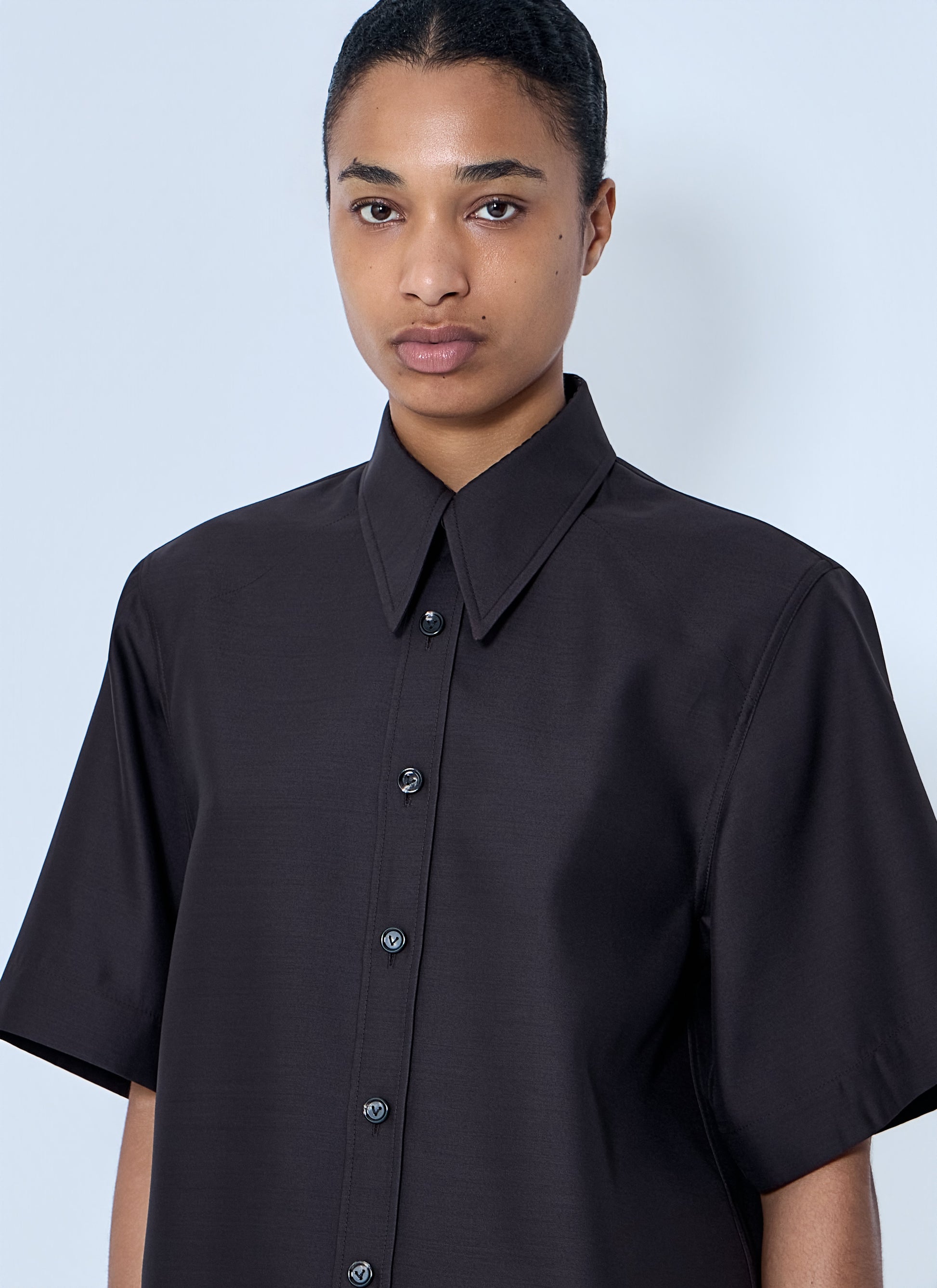 Bottega Veneta Women Wool And Silk Toile Shirt BOTTEGA VENETA