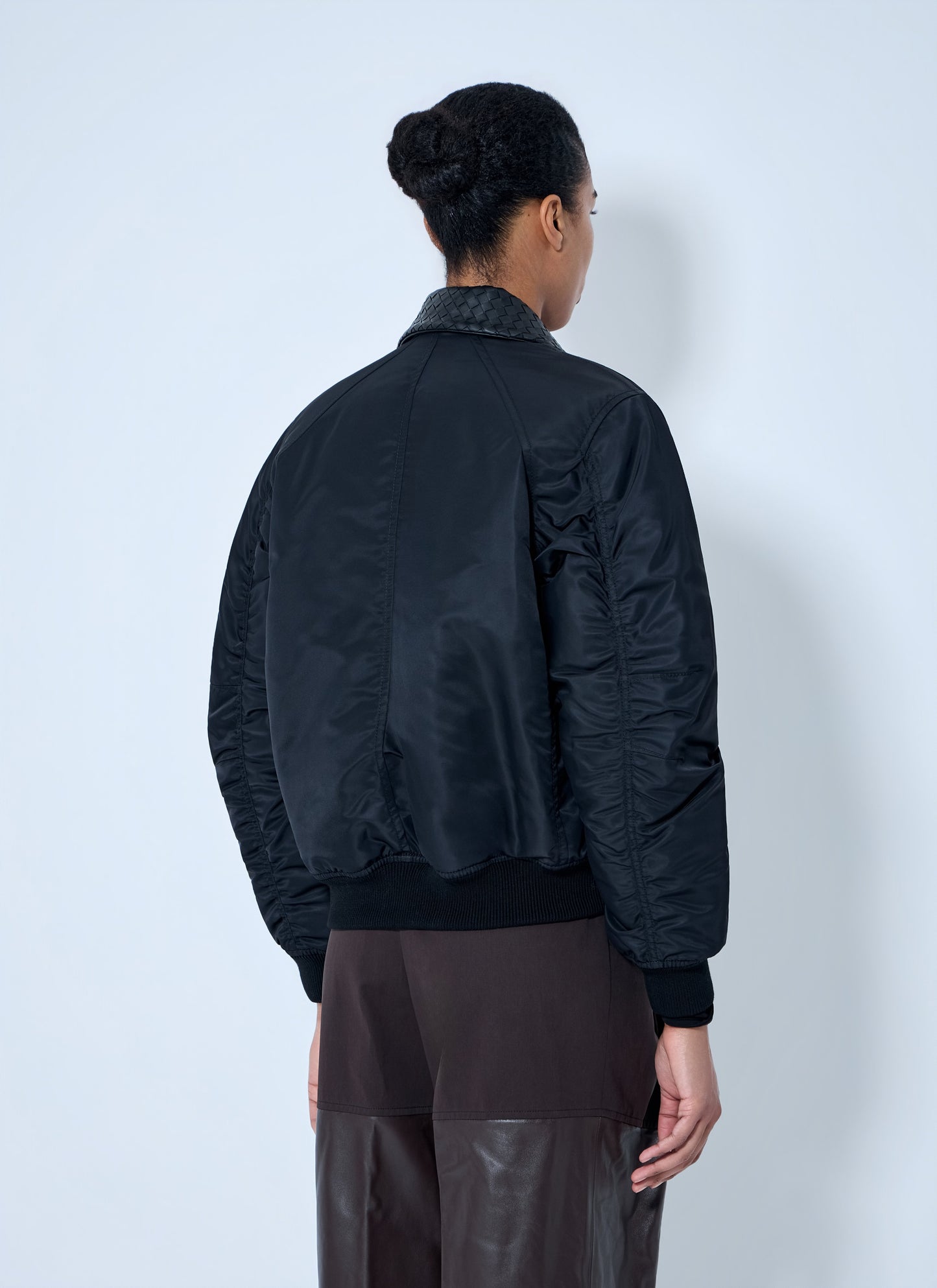 Bottega Veneta Women Quilted Collar Bomber Jacket BOTTEGA VENETA