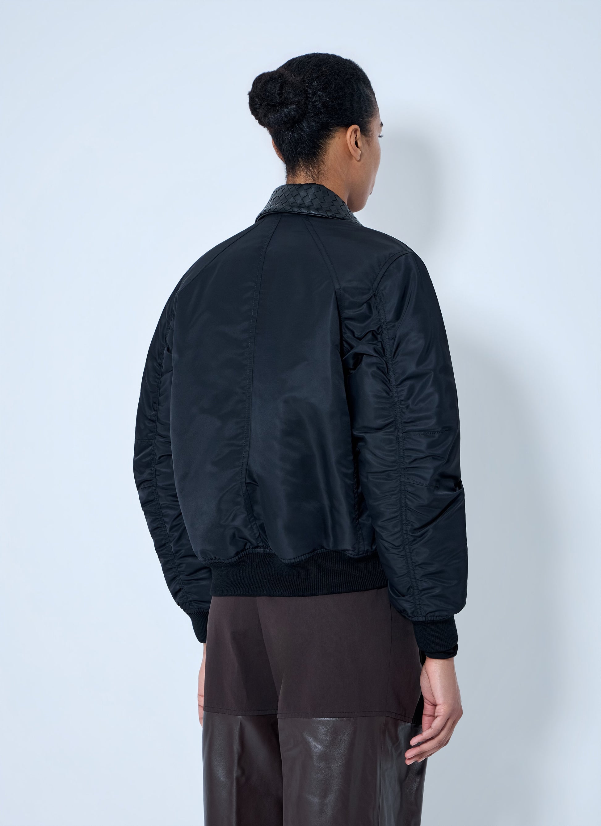 Bottega Veneta Women Quilted Collar Bomber Jacket BOTTEGA VENETA