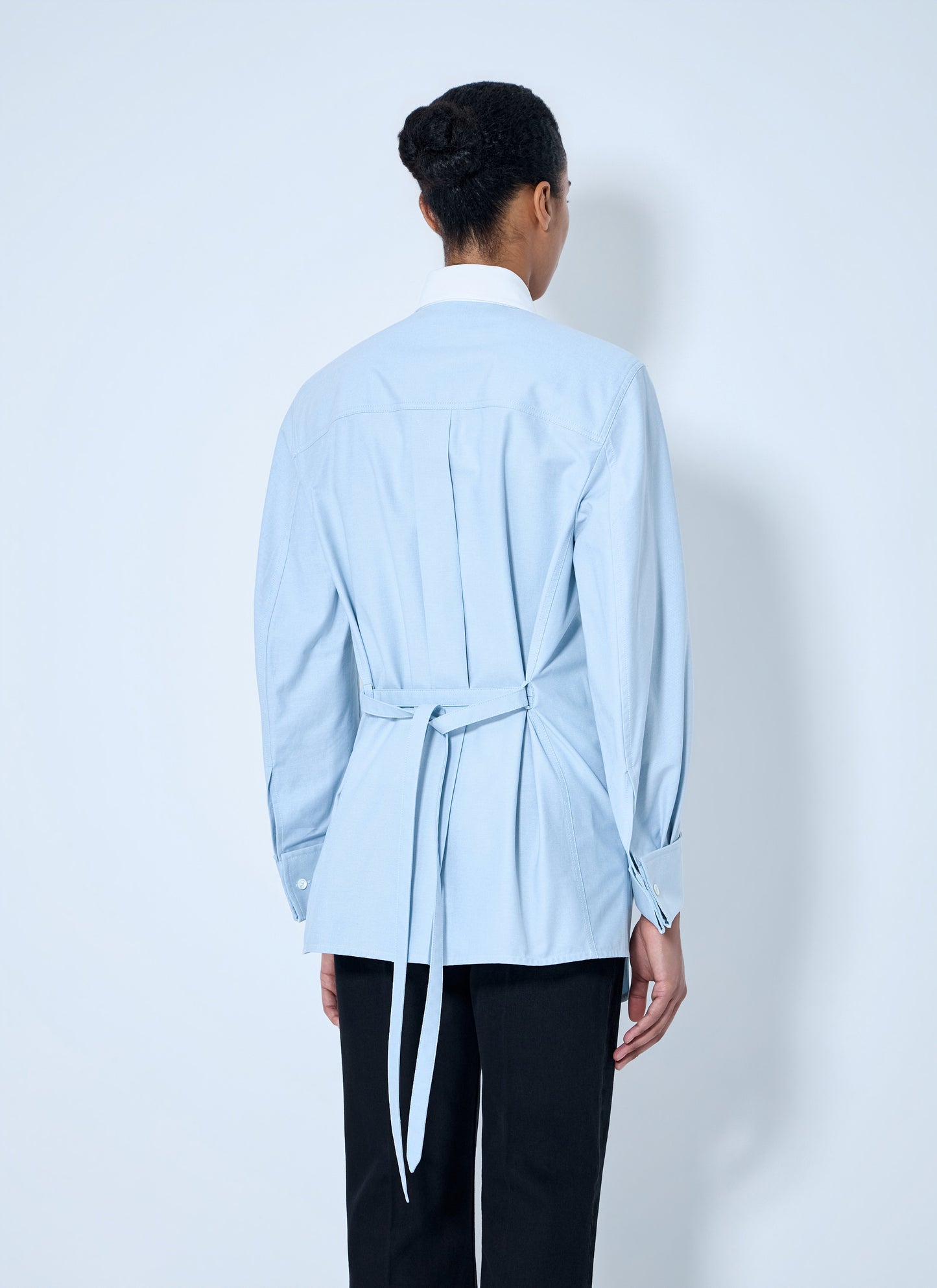 Bottega Veneta Women Asymmetrical Collar Long-Sleeve Shirt BOTTEGA VENETA