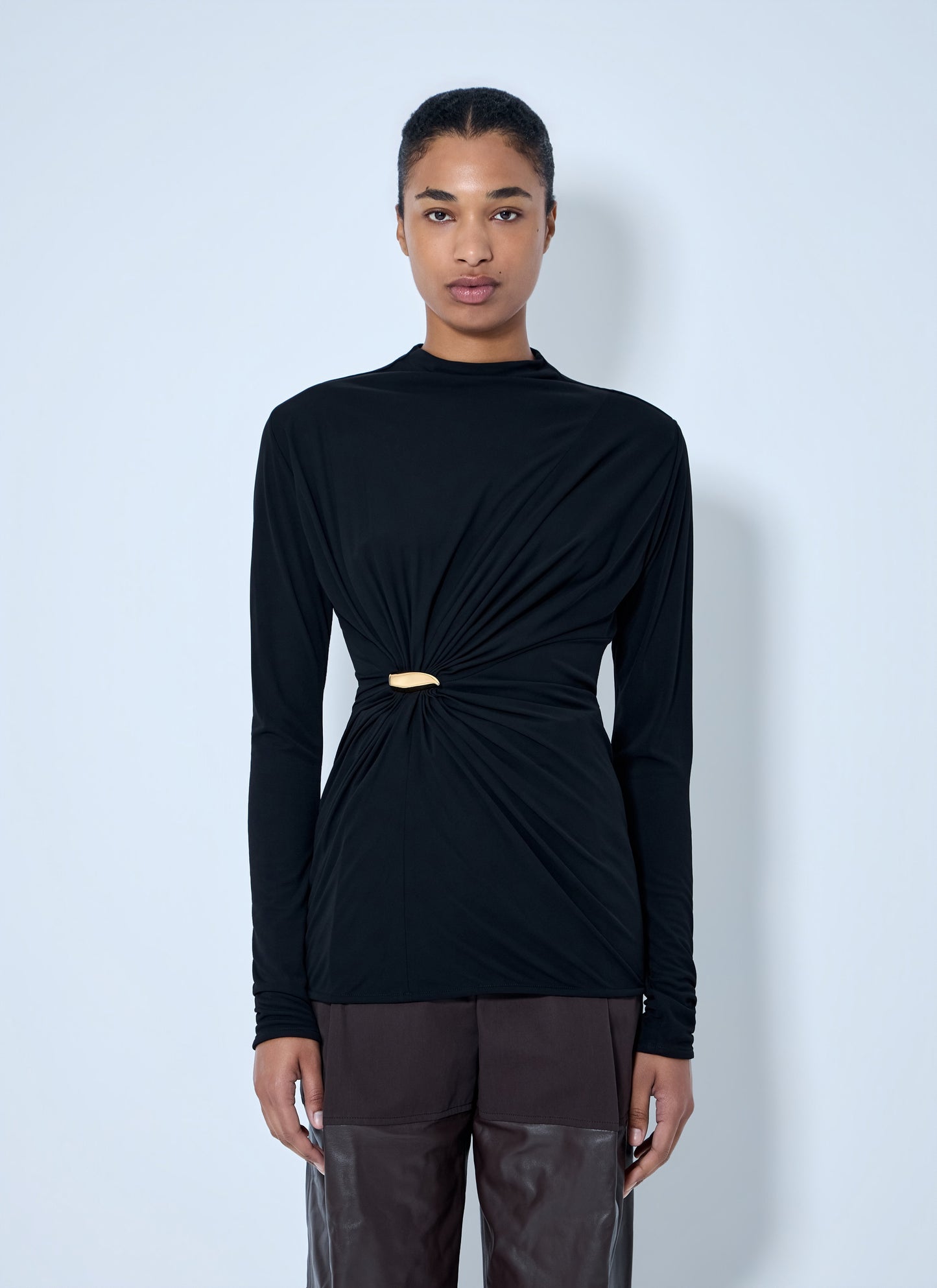 Bottega Veneta Women Twist Detail Long Sleeve Top BOTTEGA VENETA