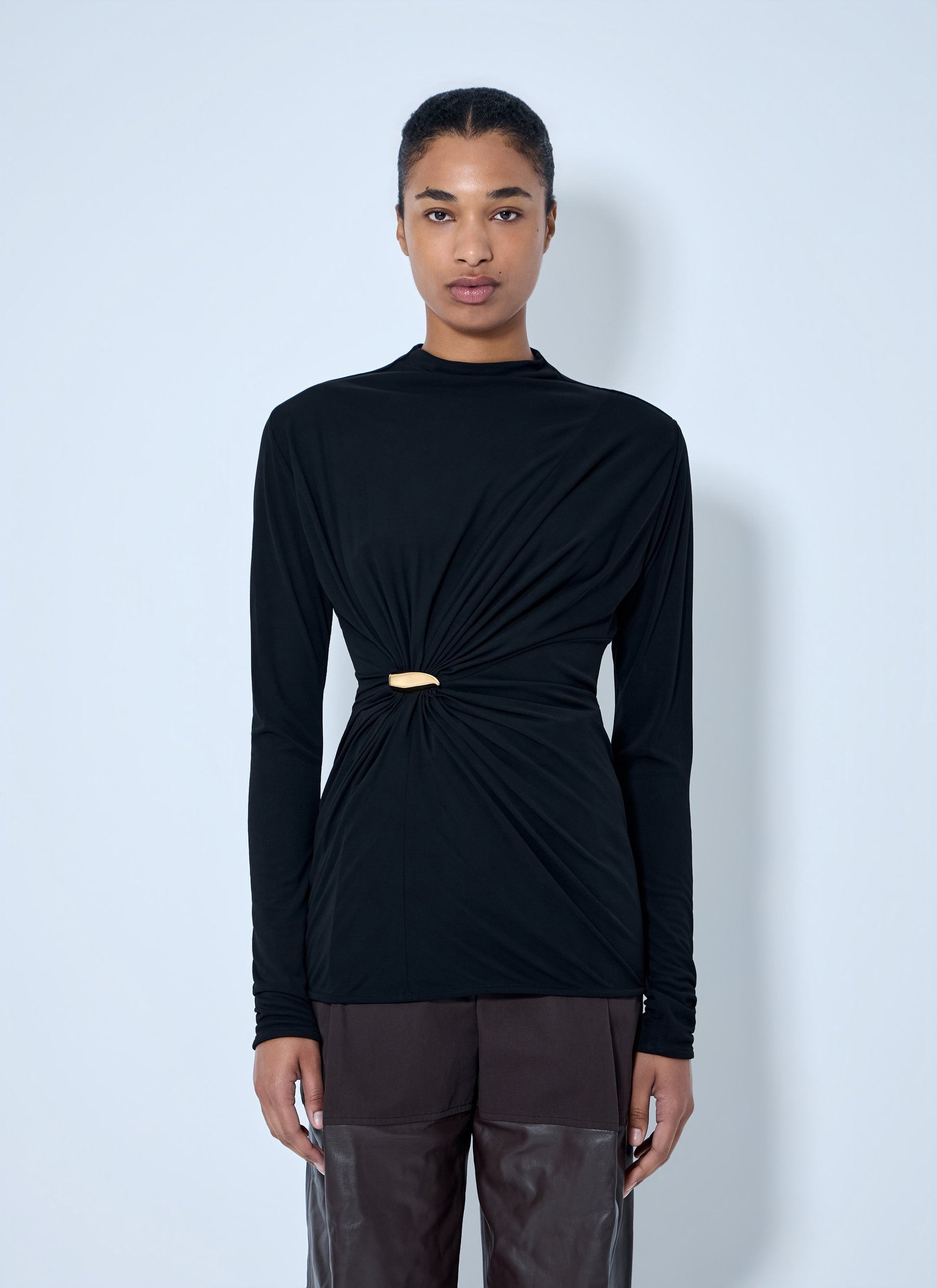 Bottega Veneta Women Twist Detail Long Sleeve Top BOTTEGA VENETA