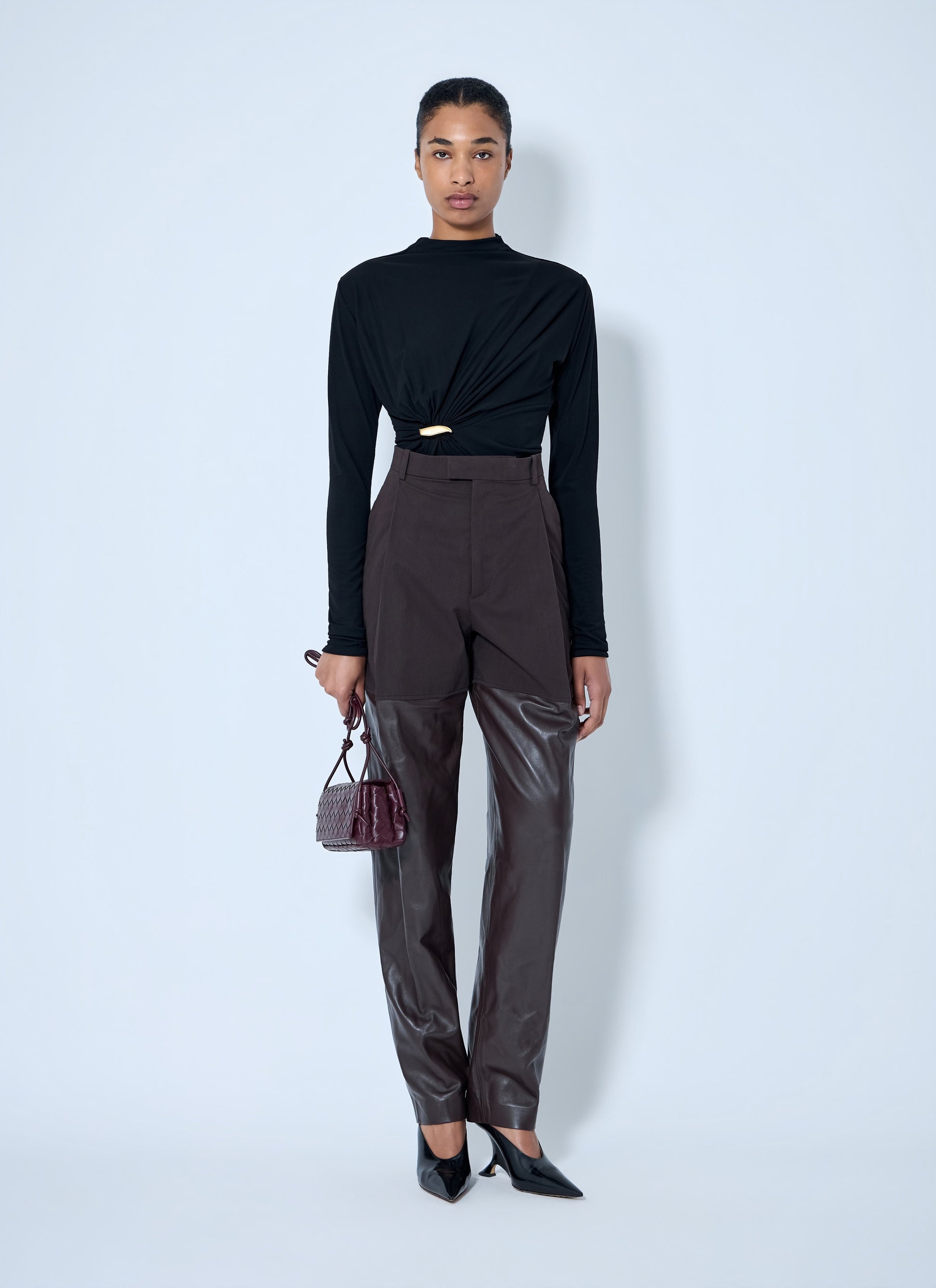 Bottega Veneta Women Twist Detail Long Sleeve Top BOTTEGA VENETA