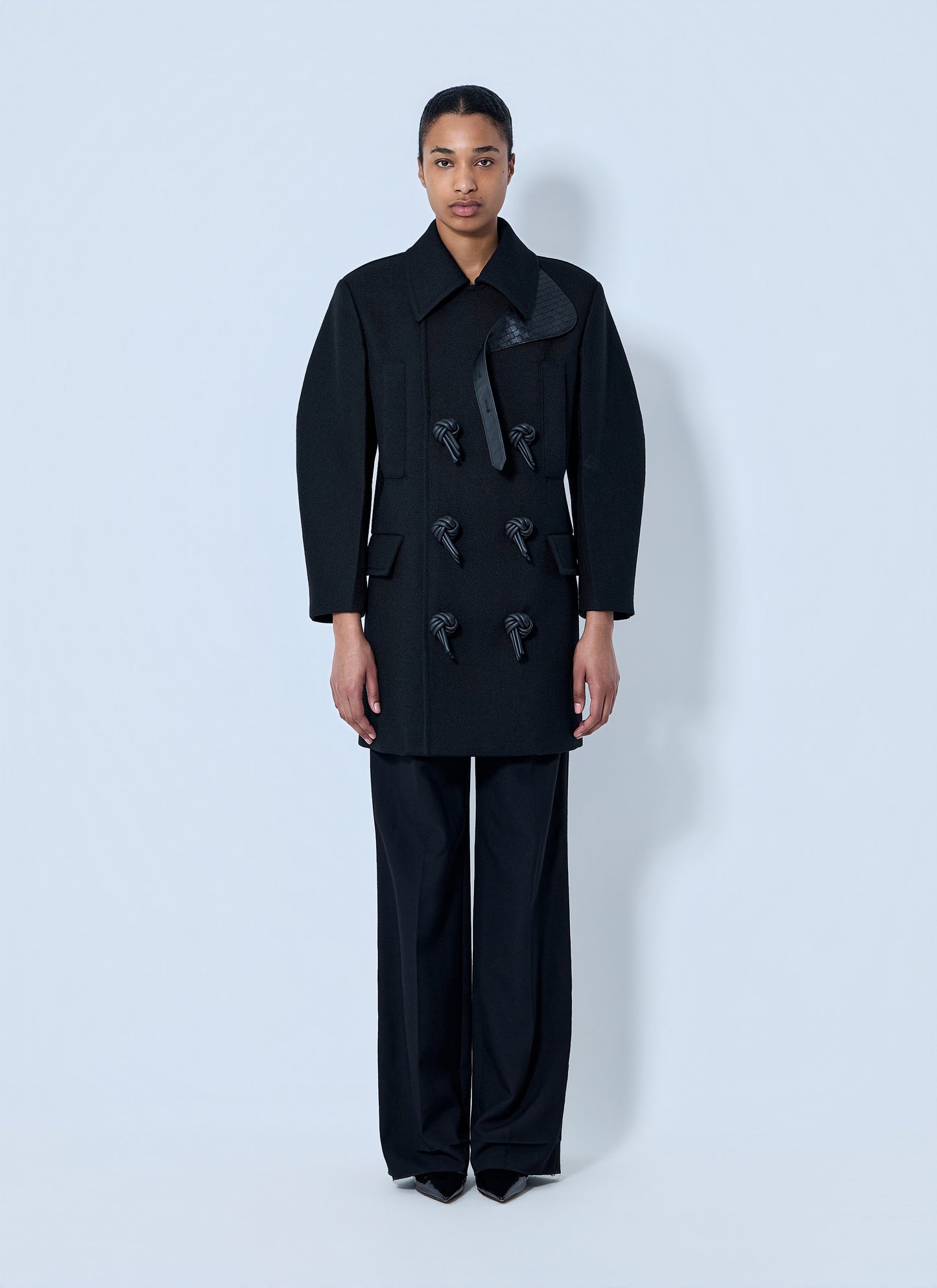Bottega Veneta Women Double-Breasted Coat With Knot Details BOTTEGA VENETA
