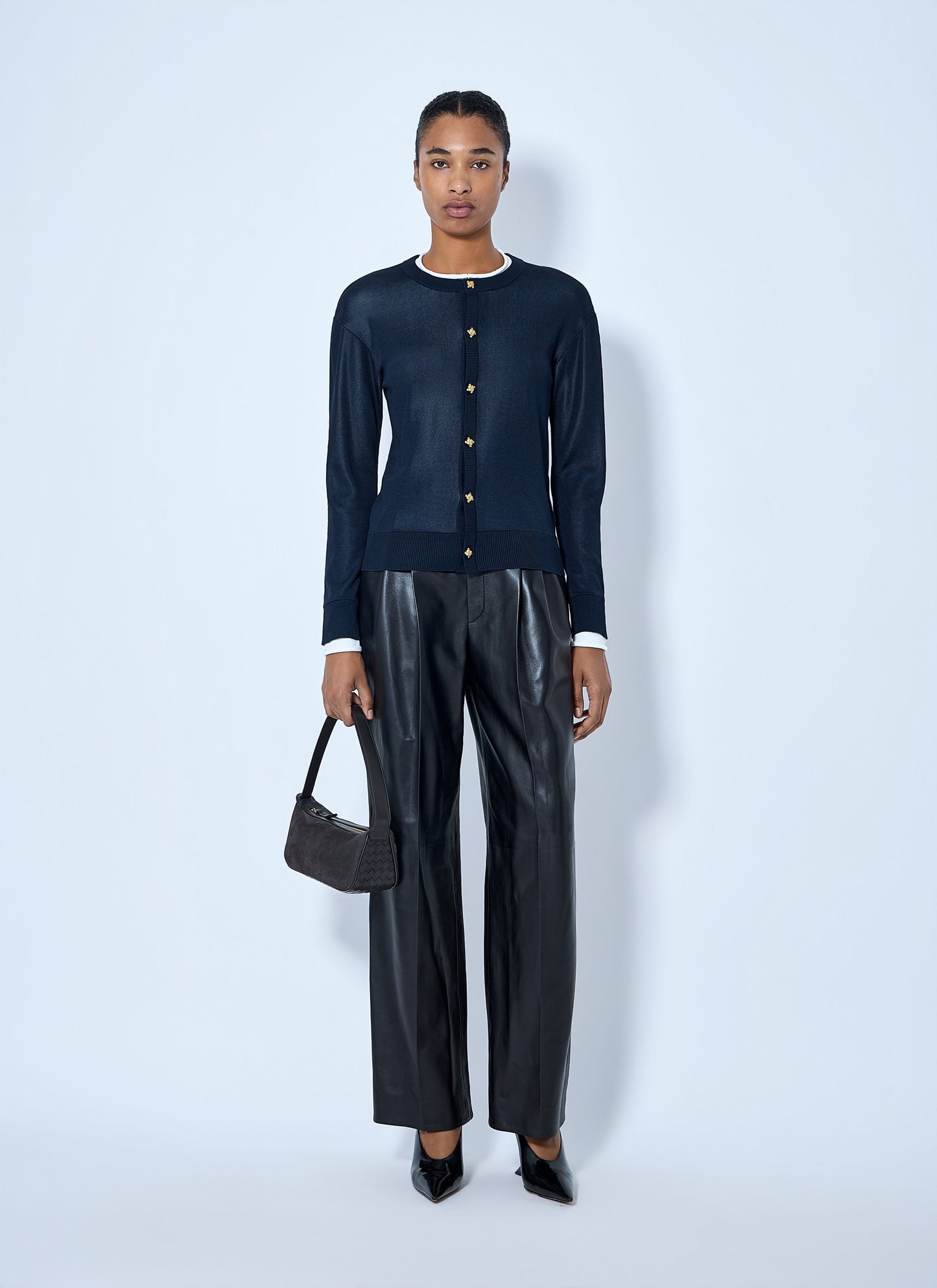 Bottega Veneta Women Silk Double Knit Cardigan BOTTEGA VENETA