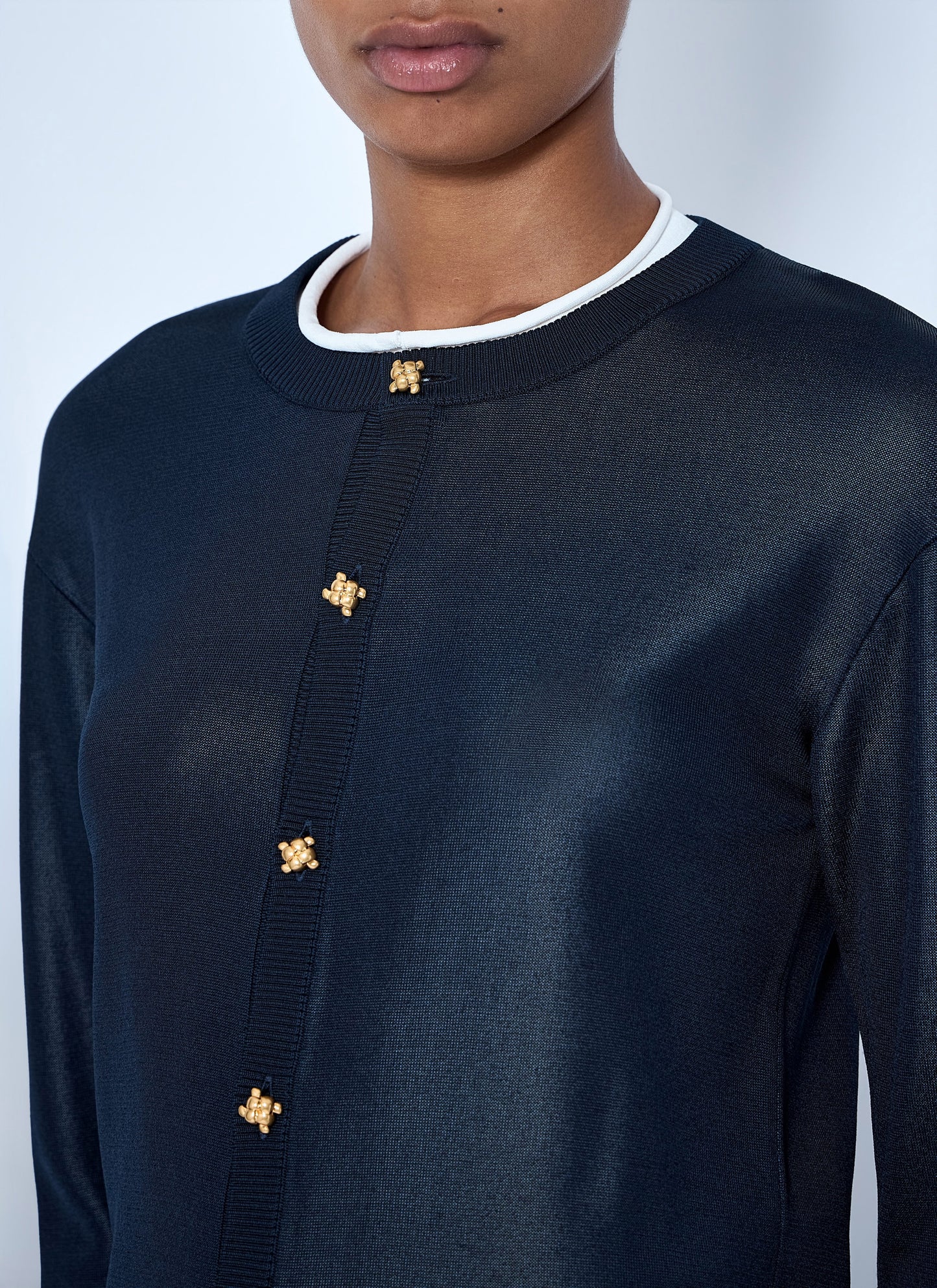 Bottega Veneta Women Silk Double Knit Cardigan BOTTEGA VENETA